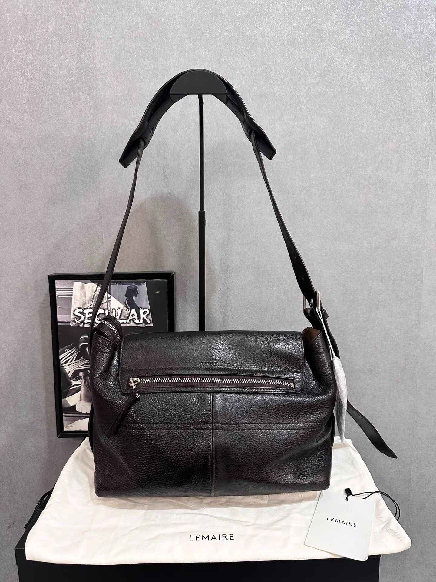 Lemaire Lemaire Medium Dark Coffee Gear Bag K34 Size ONE SIZE - 3 Thumbnail