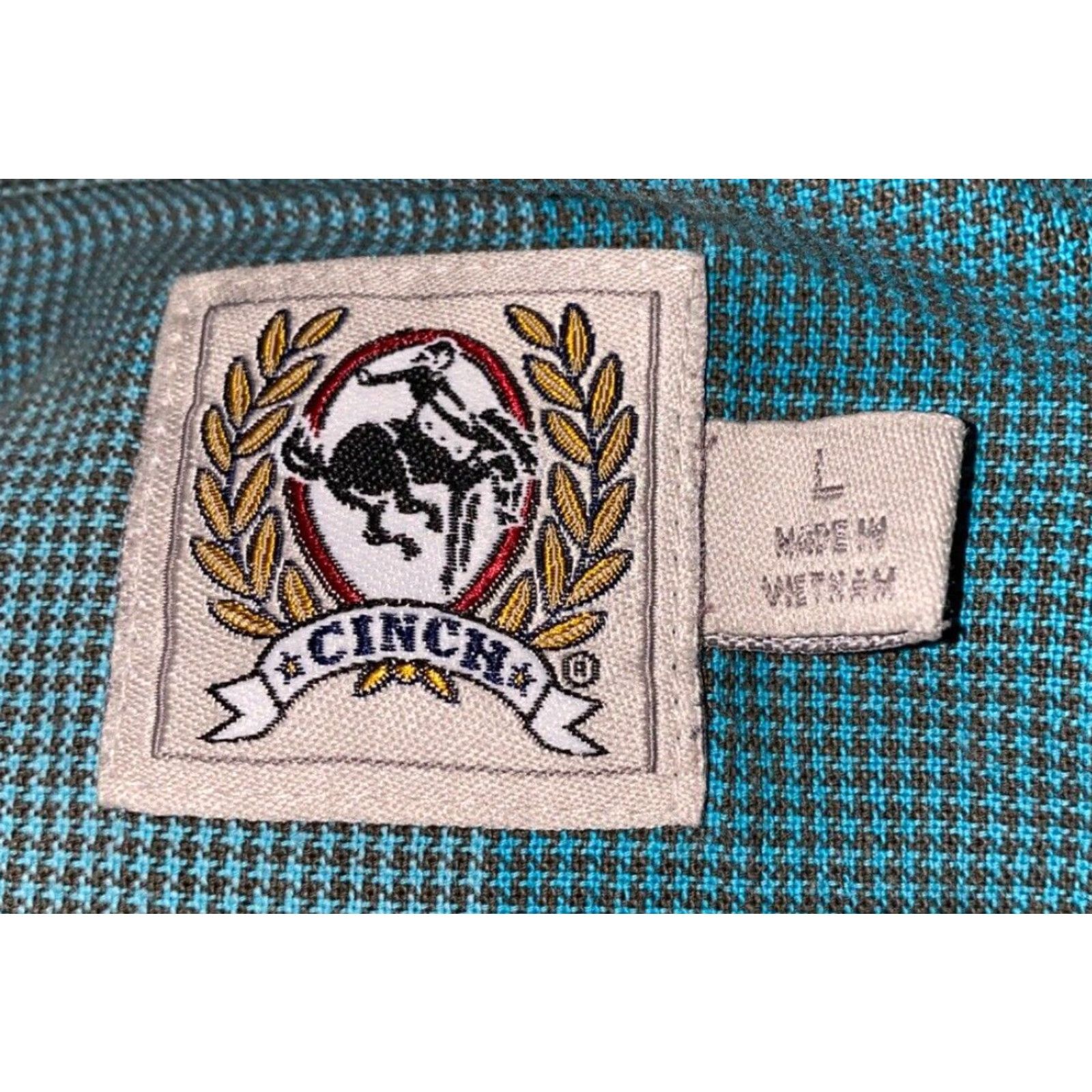 Vintage Cinch Mens Shirt Blue Long Sleeve Button Front Size L Size US L / EU 52-54 / 3 - 6 Thumbnail