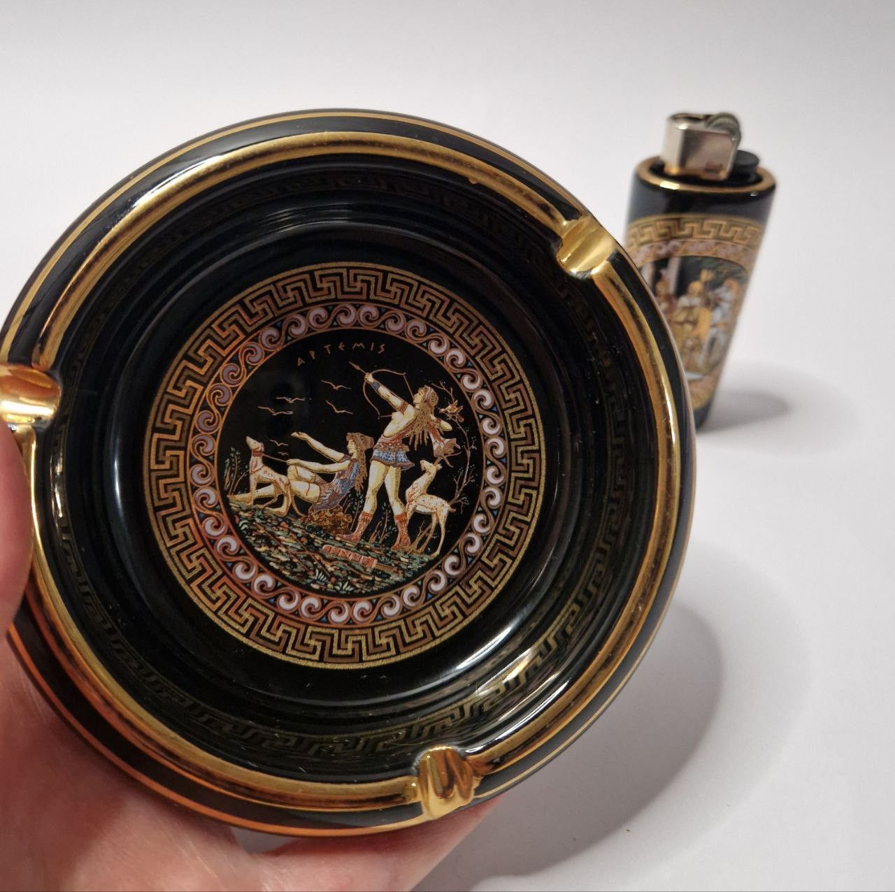 Vintage Vintage Greek “Special Fintias” Ashtray & Table Lighter Set Size ONE SIZE - 7 Thumbnail