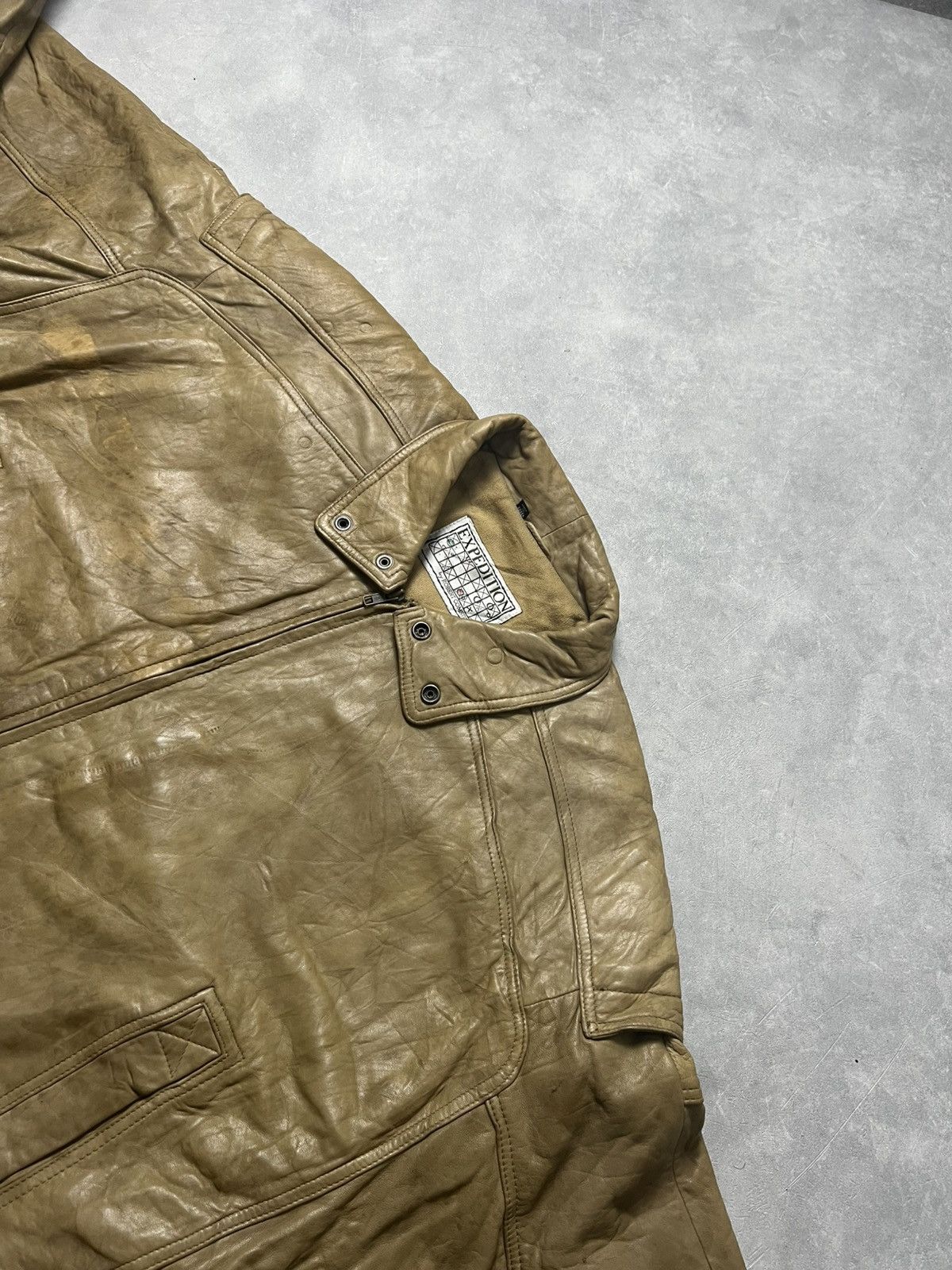 Genuine Leather Expedition by Robert Comstock Bomber Leather Jacket Size US L / EU 52-54 / 3 - 10 Thumbnail