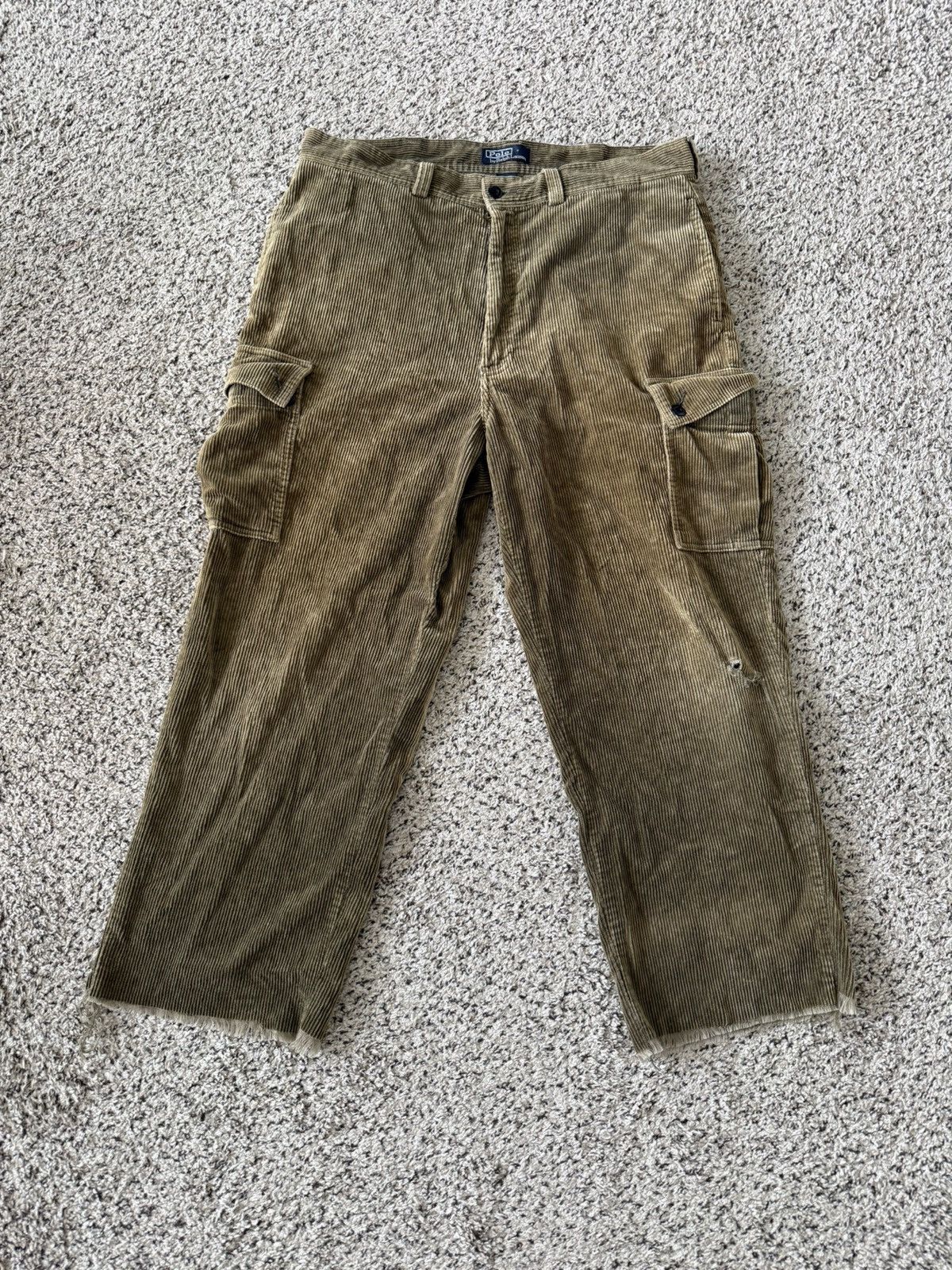 Polo Ralph Lauren Vintage Light Brown Polo Ralph Lauren Corduroy Baggy Pants Size US 37 - 1 Thumbnail