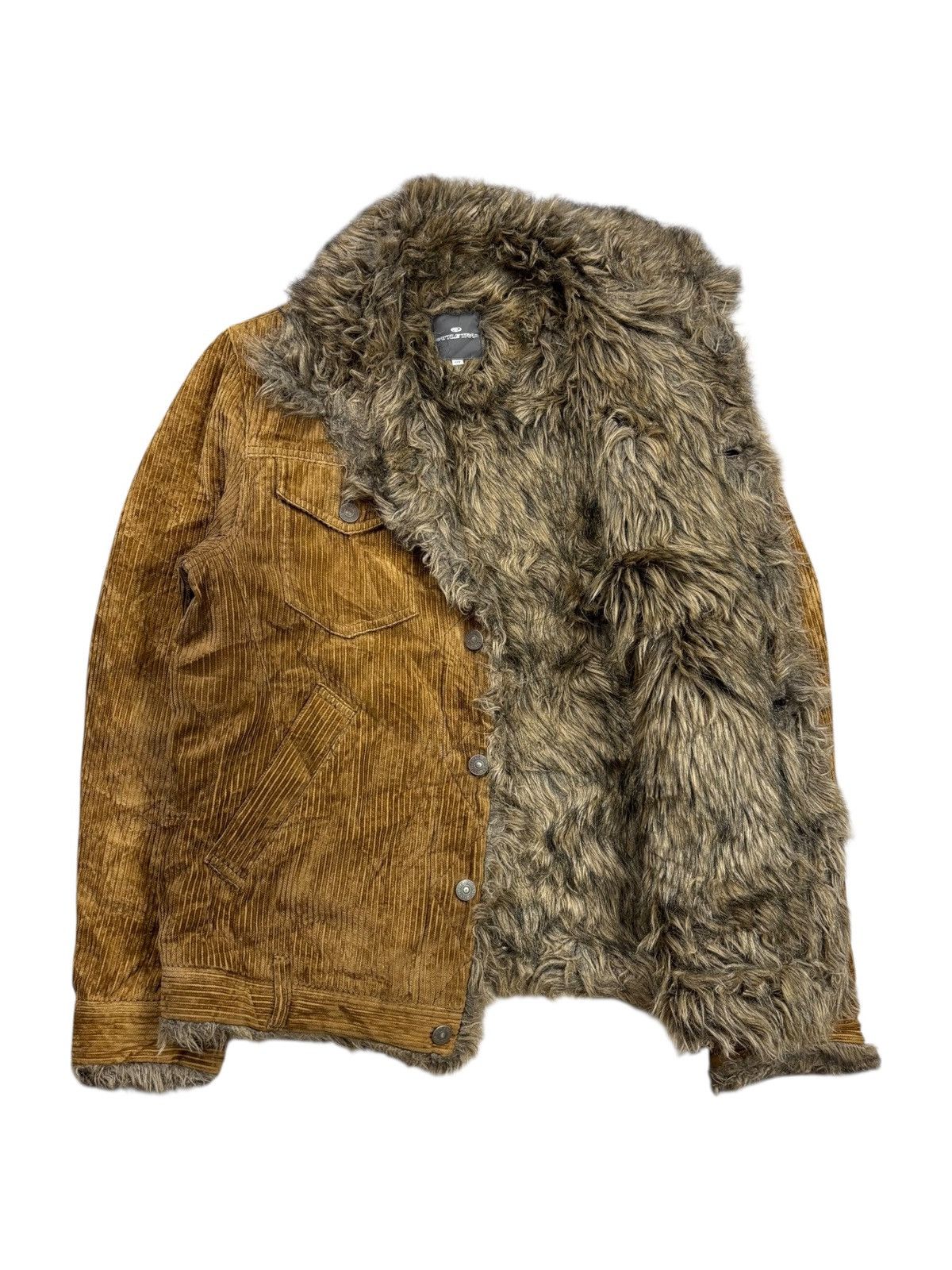 If Six Was Nine 2000s Rattle Trap - Vkei Style Fur Collar Corduroy Jacket Size US M / EU 48-50 / 2 - 5 Thumbnail