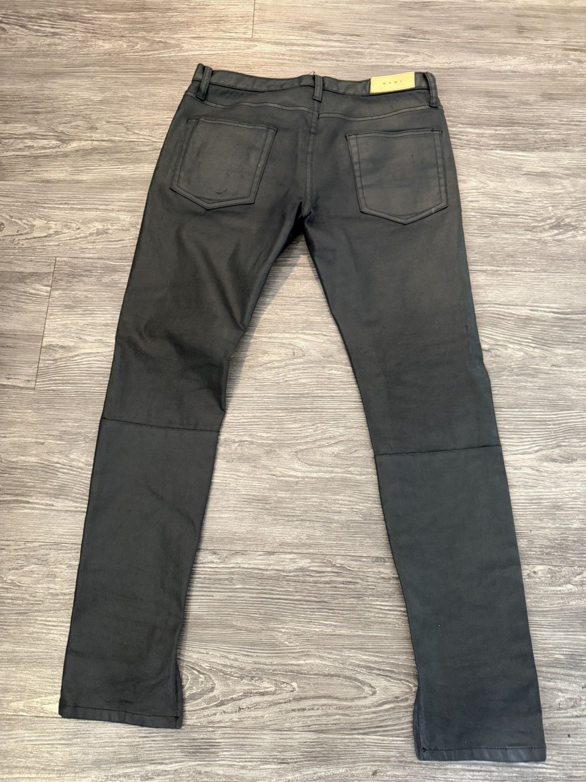 MNML MNML Black leather Jeans Size US 33 - 2 Thumbnail