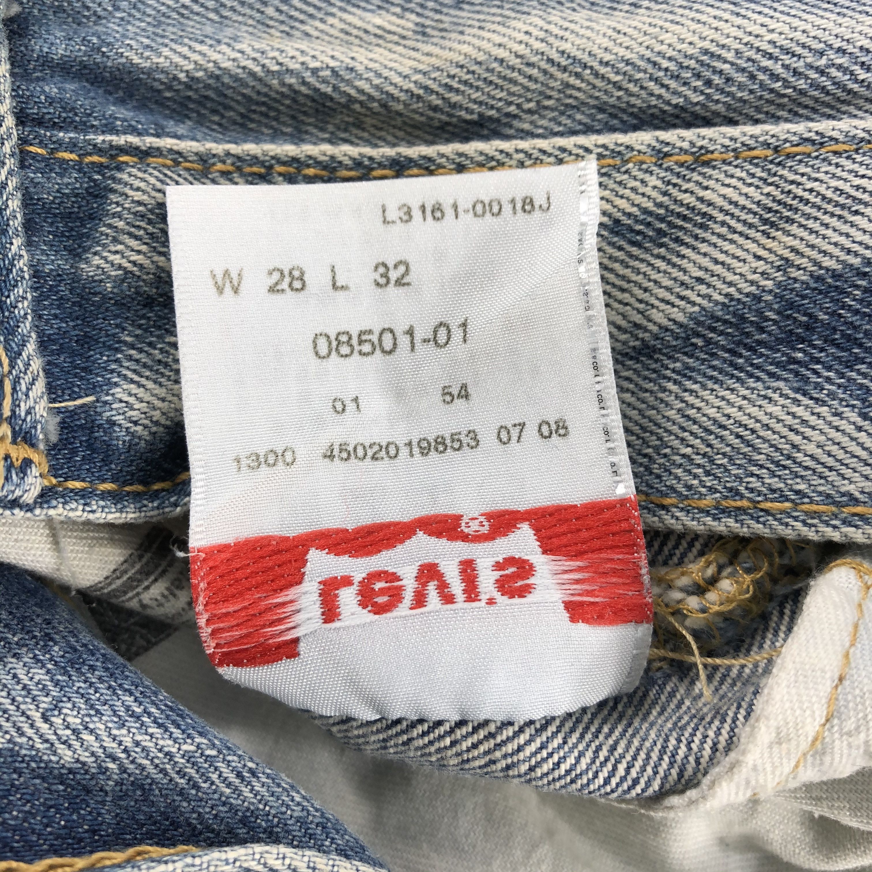 Levi's × Vintage Vintage Distress Light Wash Levis 501 Jeans-JM1008 Size US 28 / EU 44 - 11 Thumbnail