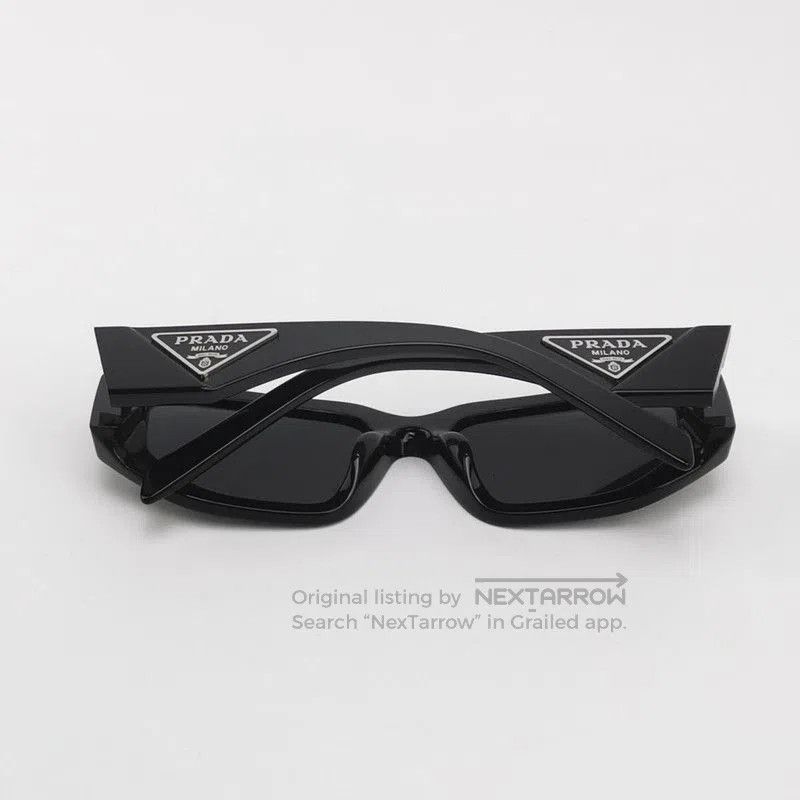 Prada Prada Triangle Logo Full Frame Sunglasses. Size ONE SIZE - 5 Thumbnail