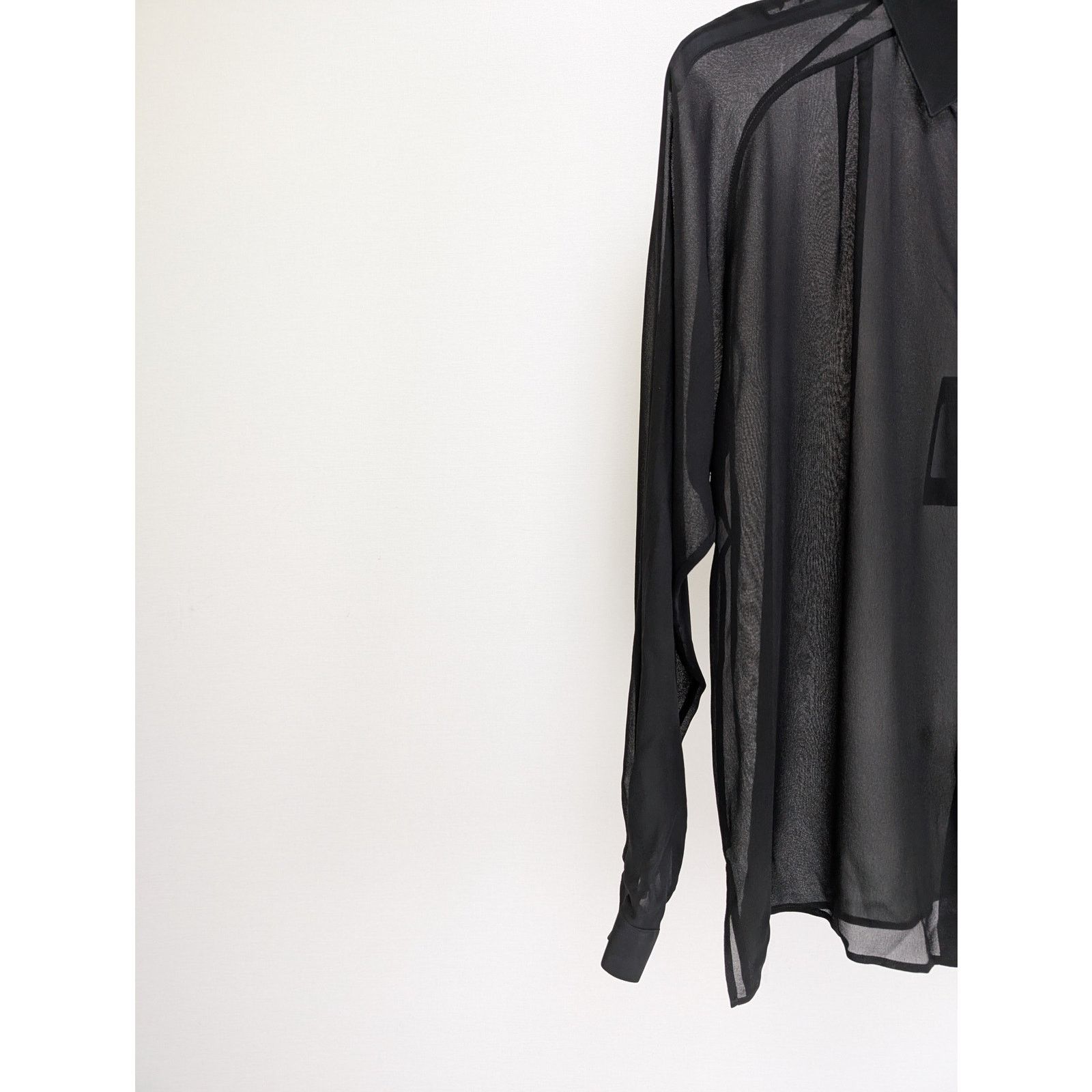 Saint Laurent Paris o1rshd1 Chemise Detail Ragla Georgette De Soie Lavee Shirt Size US M / EU 48-50 / 2 - 2 Thumbnail
