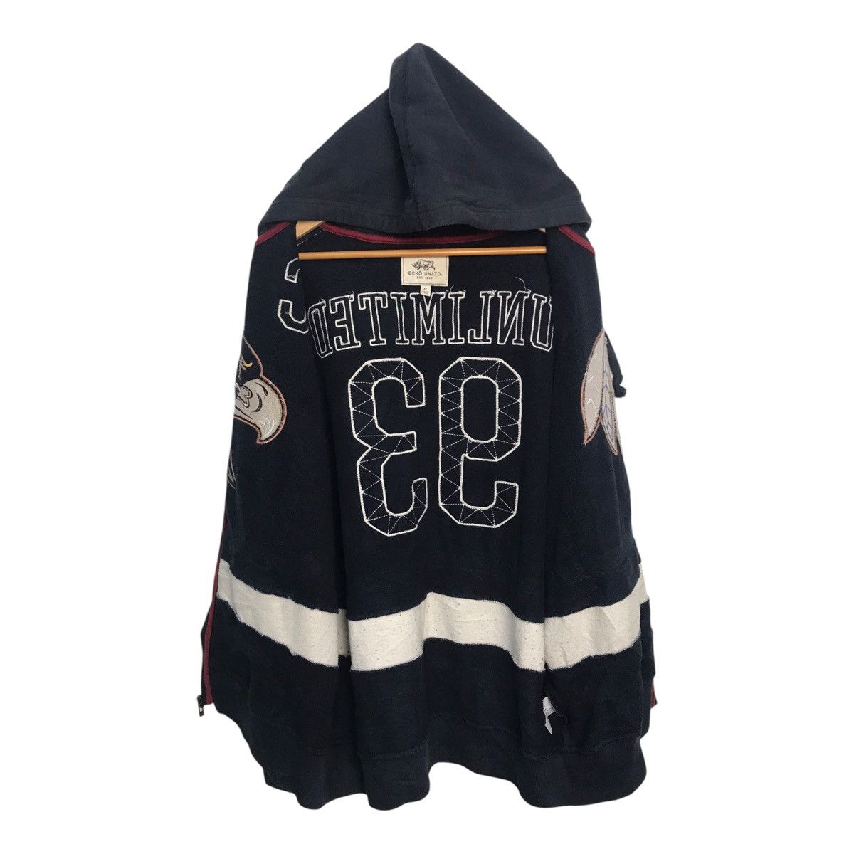 Ecko Unltd. × Vintage Echo Unltd Embroidered Hoodie Jacket Size US XL / EU 56 / 4 - 4 Thumbnail