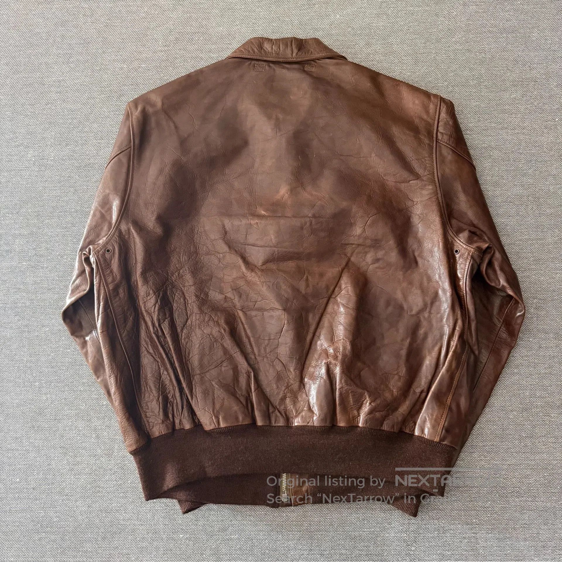 Eastman Leather Clothing Eastman Vegan Horsehide A2 Flight Jacket. Size US M / EU 48-50 / 2 - 2 Thumbnail