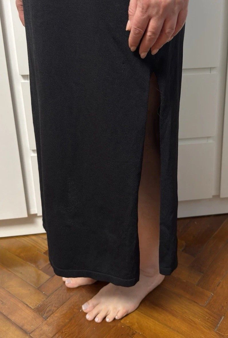 Toteme Toteme Belize Jersey Midi Knit Collared Rayon Dress Black Size S / US 4 / IT 40 - 10 Thumbnail