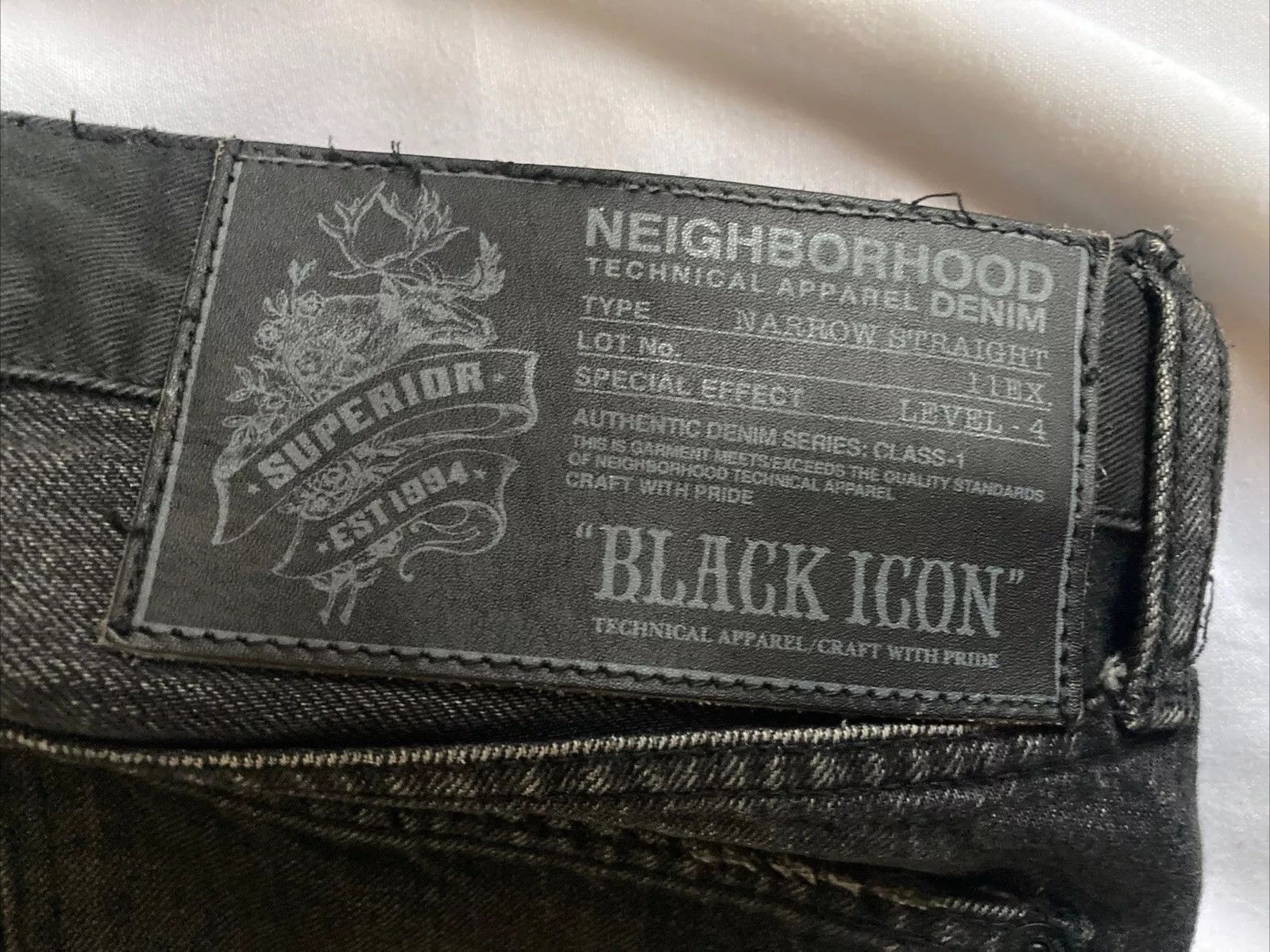 Neighborhood Neighborhood NBHD Black Icon denim Jeans Narrow straight Size US 36 / EU 52 - 15 Thumbnail