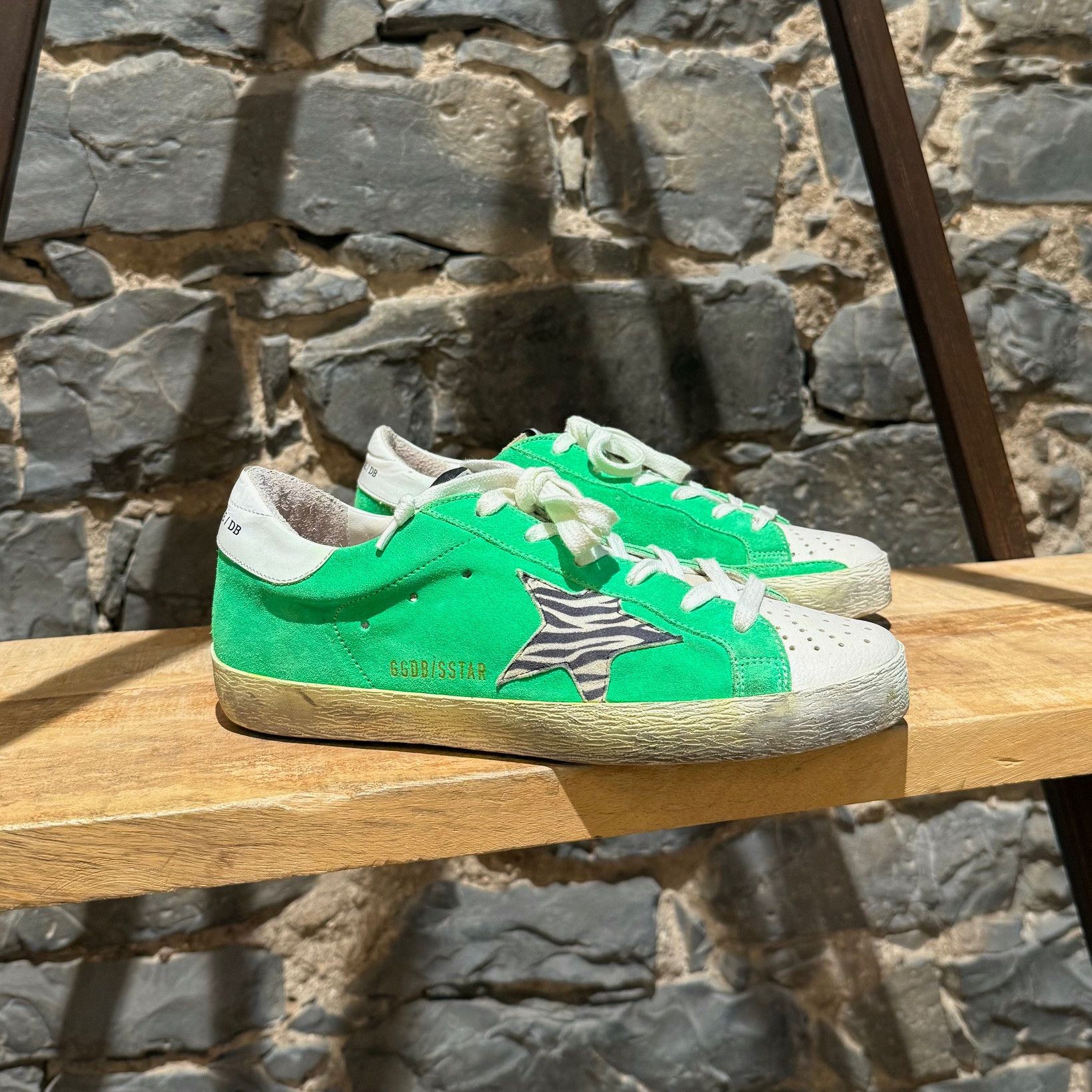 Golden Goose Golden Goose Superstar Neon Green Suede Sneakers Size US 7 / IT 37 - 1 Thumbnail