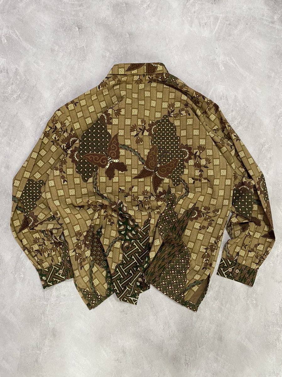 Vintage 🪷 Shirt Button Up Batik Semar Indonesian Style Size US XXL / EU 58 / 5 - 6 Thumbnail