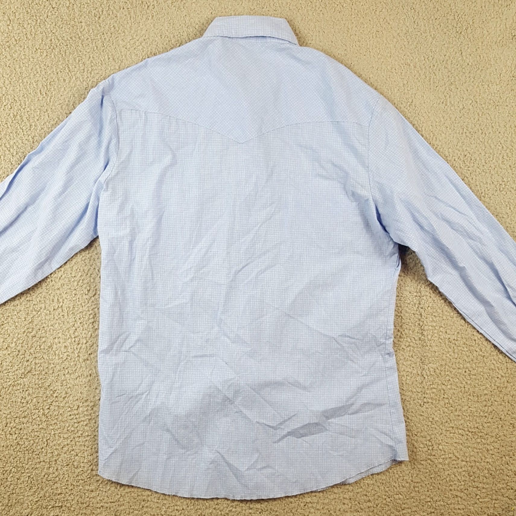 Wrangler VINTAGE Wrangler Blue Checked Cowboy Button-Up Shirt Men's Size M Collared Long Sleeve 90s Western Retro Size US M / EU 48-50 / 2 - 4 Thumbnail