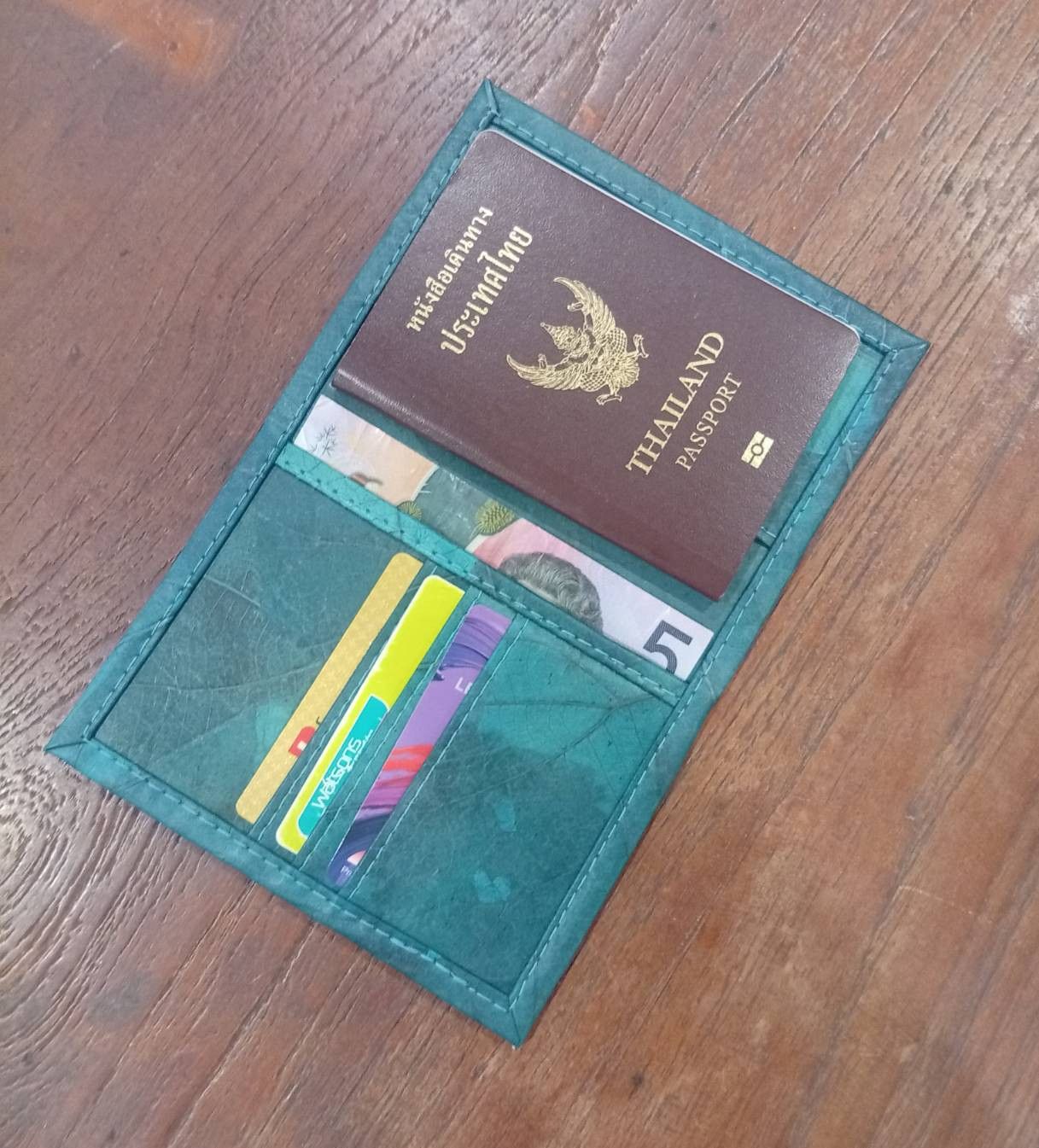 Other BILLNOTE PASSPORT HOLDER TRAVEL FOLDER TURQOUISE Size ONE SIZE - 1 Thumbnail