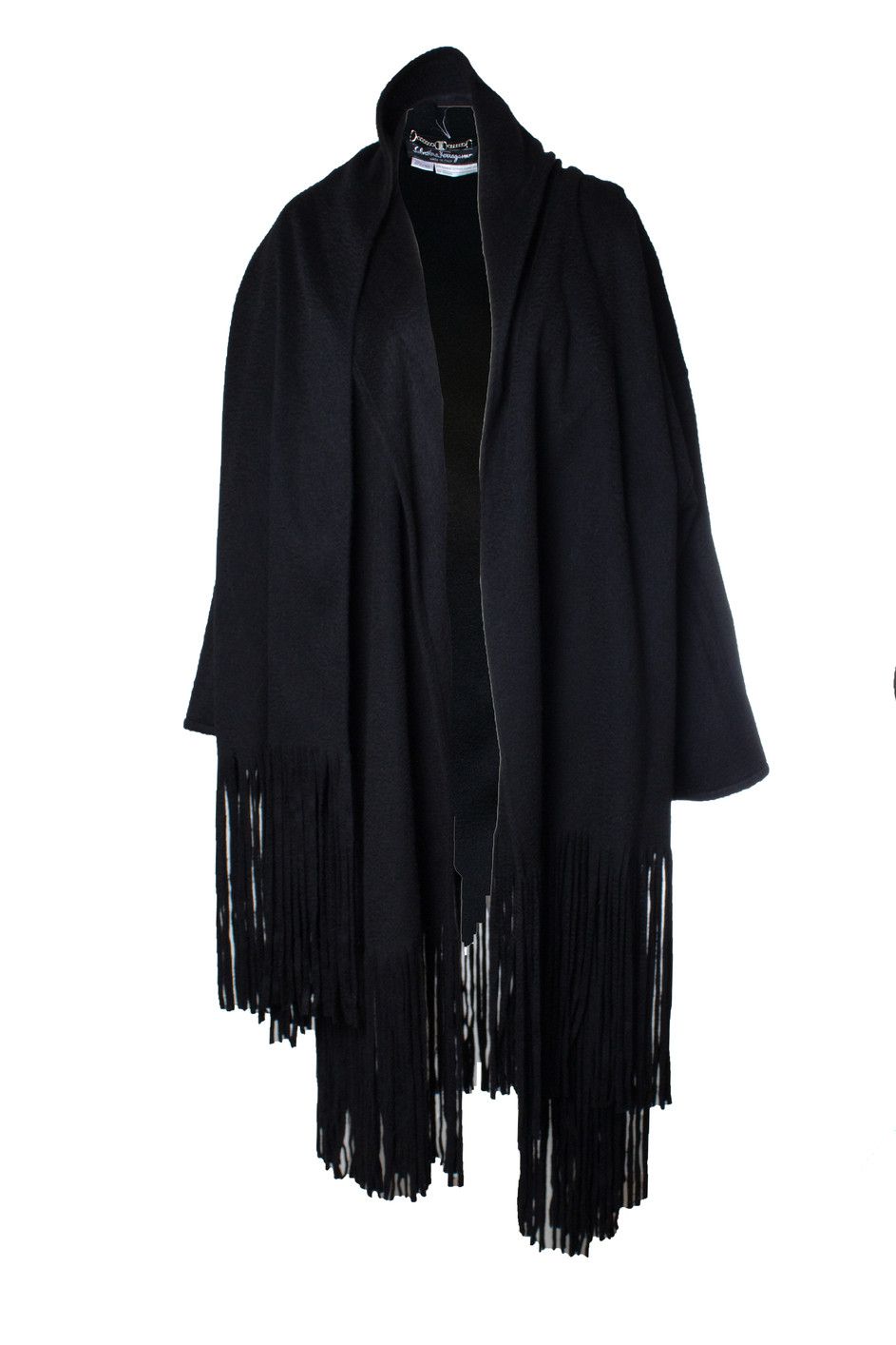 Salvatore Ferragamo Salvatore Ferragamo, Sleeved black cashmere cape Size ONE SIZE - 1 Thumbnail