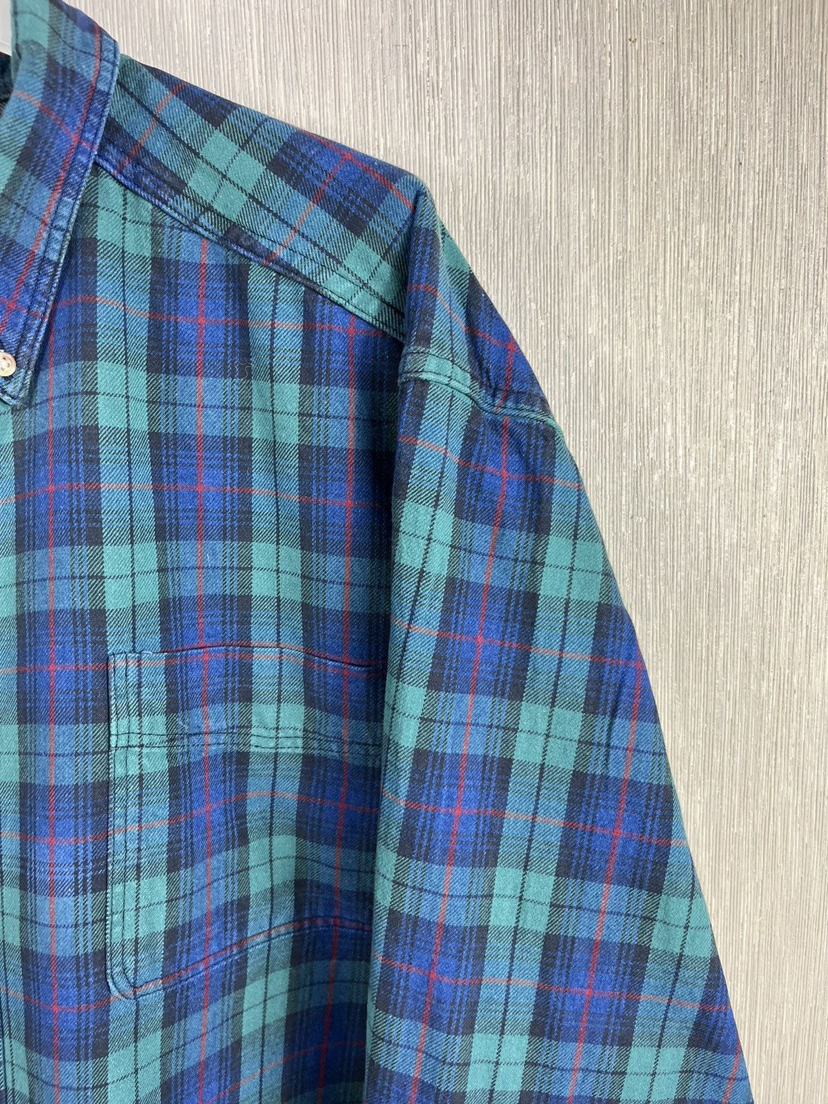 Flannel × L.L. Bean Vintage LL Bean plaid tartan flannel shirt USA with pocket Size US L / EU 52-54 / 3 - 4 Thumbnail