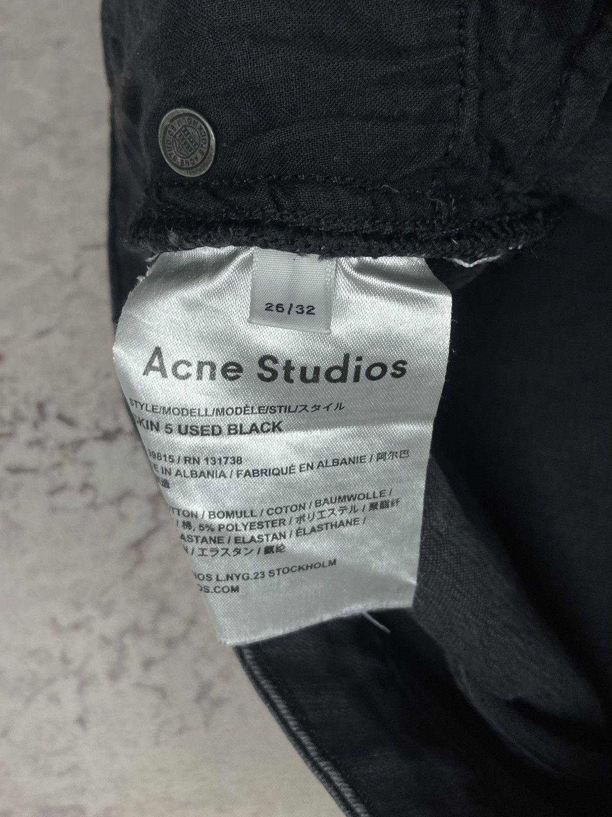 Acne Studios Acne Studios W26 L32 Skin 5 Used Black Slim Fit (Womens) EGV Size 26" / US 2 / IT 38 - 5 Thumbnail