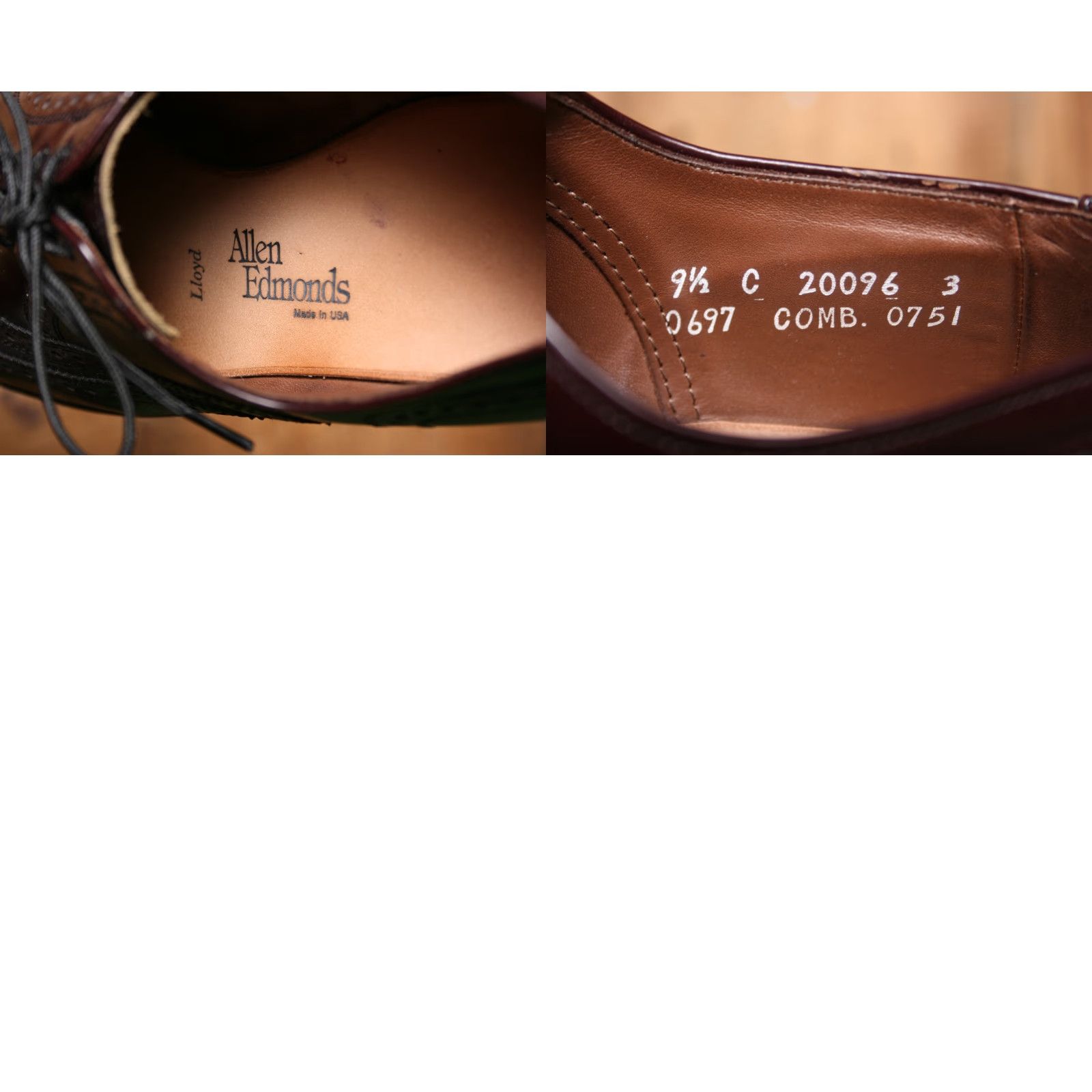 Allen Edmonds ALLEN EDMONDS Lloyd Burgundy Leather Brogue Wingtip Oxfords Sz. 9.5 C Dress Shoe Men Oxford Shoes Burgundy Leather Size US 10 / EU 43 - 9 Thumbnail