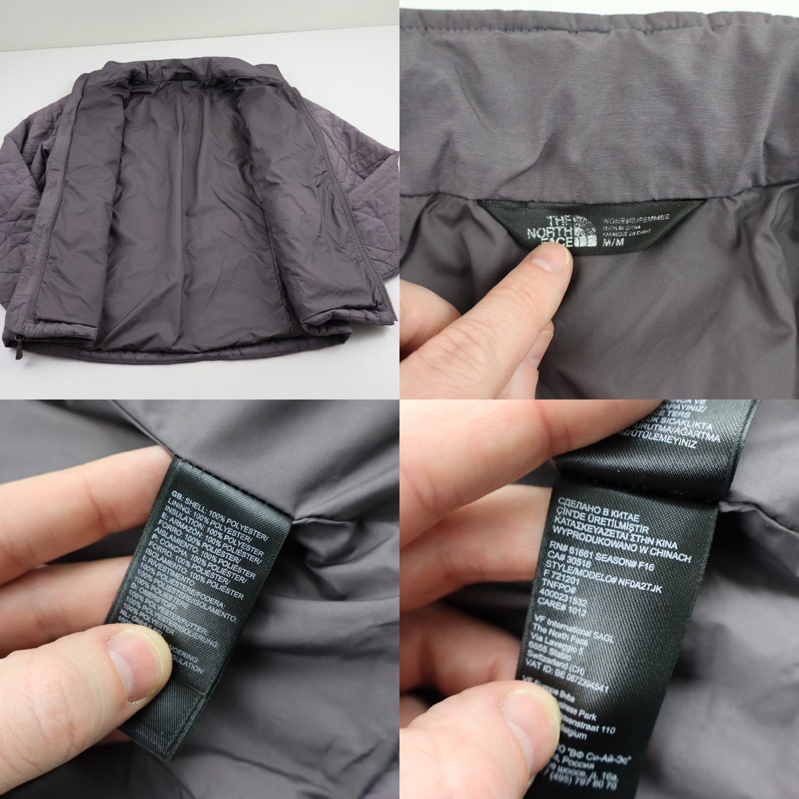 The North Face The North Face Jacket Puffer Quilted Insulated Womens M Purple Lightweight Coat Size M / US 6-8 / IT 42-44 - 8 Thumbnail