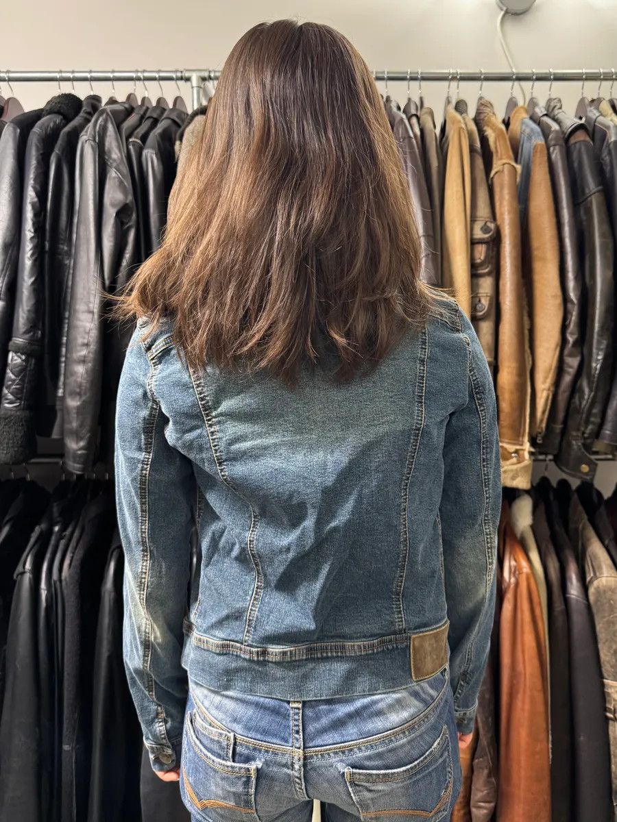 Vintage 2000s Plein Sud Metal Laced Raw Denim Jacket Size S / US 4 / IT 40 - 4 Thumbnail