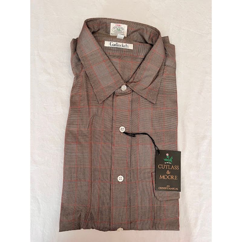 Other Vintage 80s New Garfinckels Shirt Brown Red Plaid Size L Size US L / EU 52-54 / 3 - 6 Thumbnail