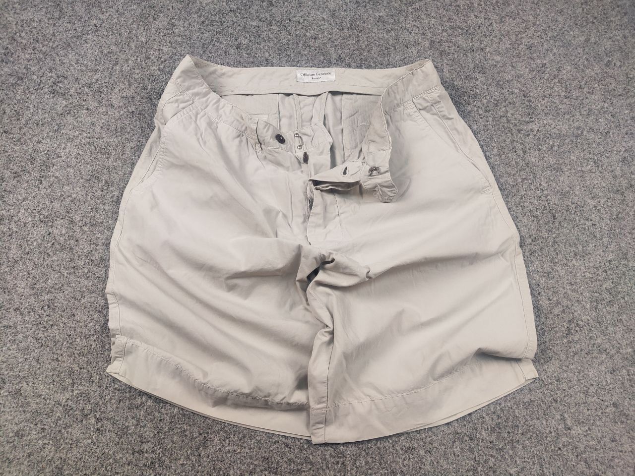 Officine Generale Officine Generale Fisherman Bermuda Beige Button Shorts Size US 36 / EU 52 - 3 Thumbnail