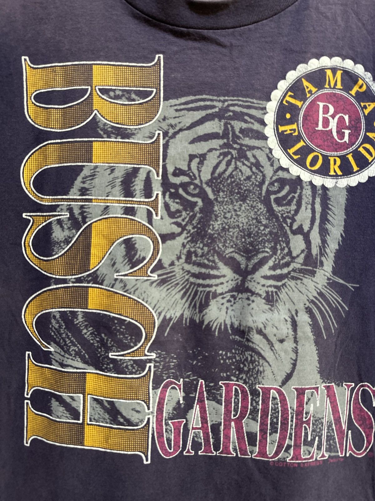 NFL Thrashed Vintage 90s Busch Gardens Sun Faded Grunge Tee Size US M / EU 48-50 / 2 - 2 Thumbnail
