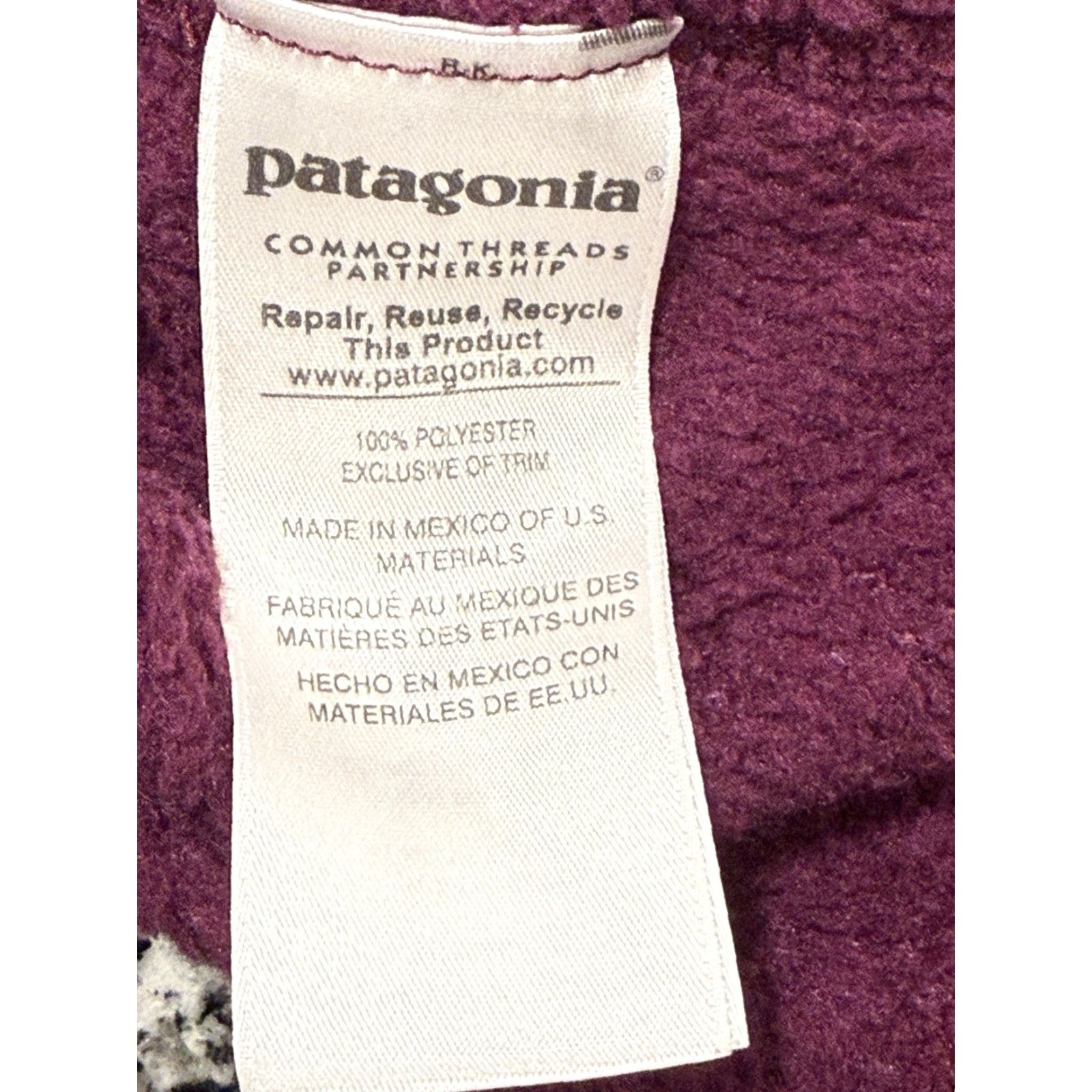 Patagonia Patagonia Pullover Sweatshirt Womens Small Purple Re-Tool Snap-T Fleece Mock Neck 1/4 Zip Logo Activewear Size S / US 4 / IT 40 - 5 Thumbnail