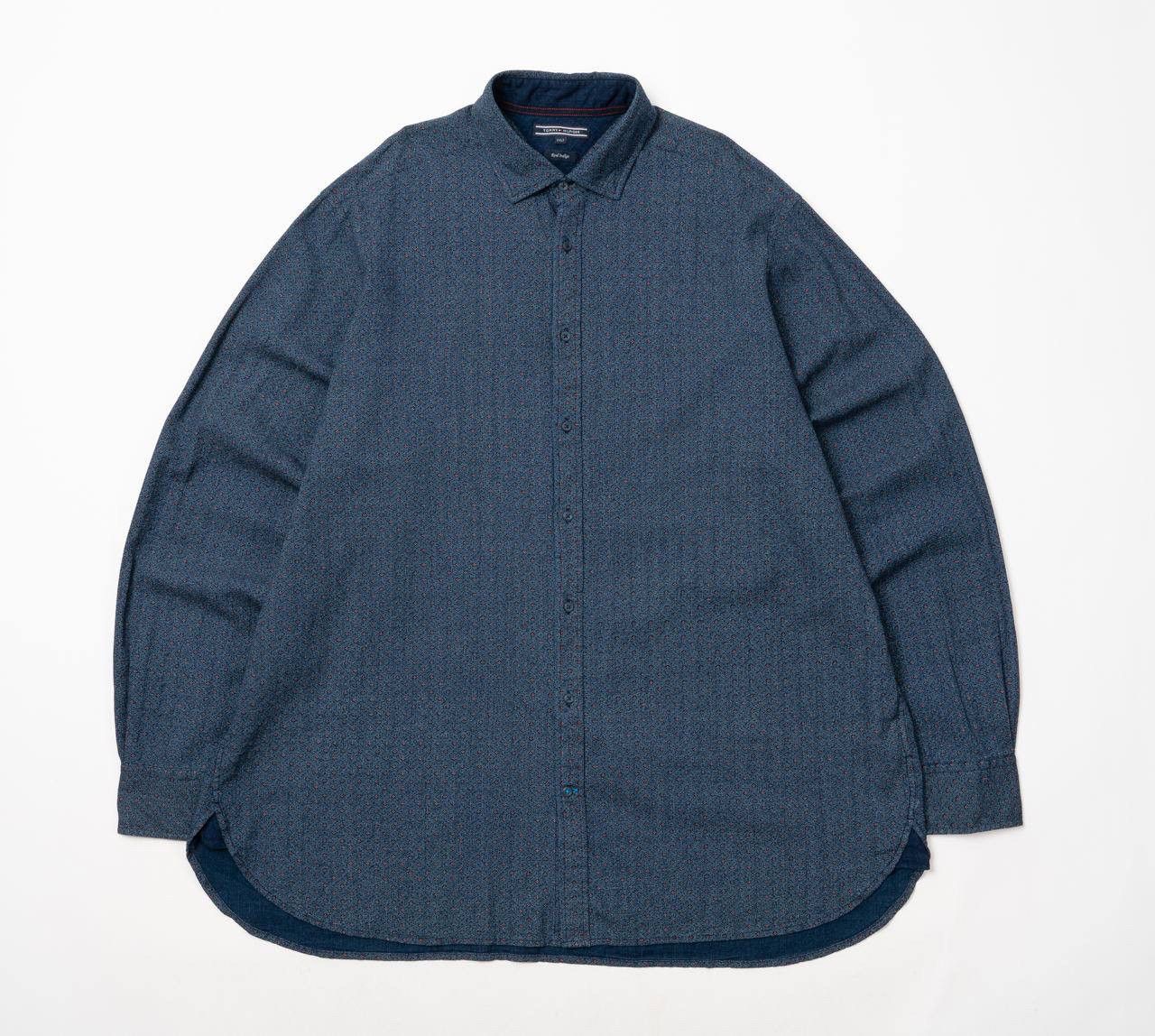 Tommy Hilfiger 🔵TOMMY HILFIGER Real Indigo Flower Print Button Down Shirt Size US XXL / EU 58 / 5 - 3 Thumbnail