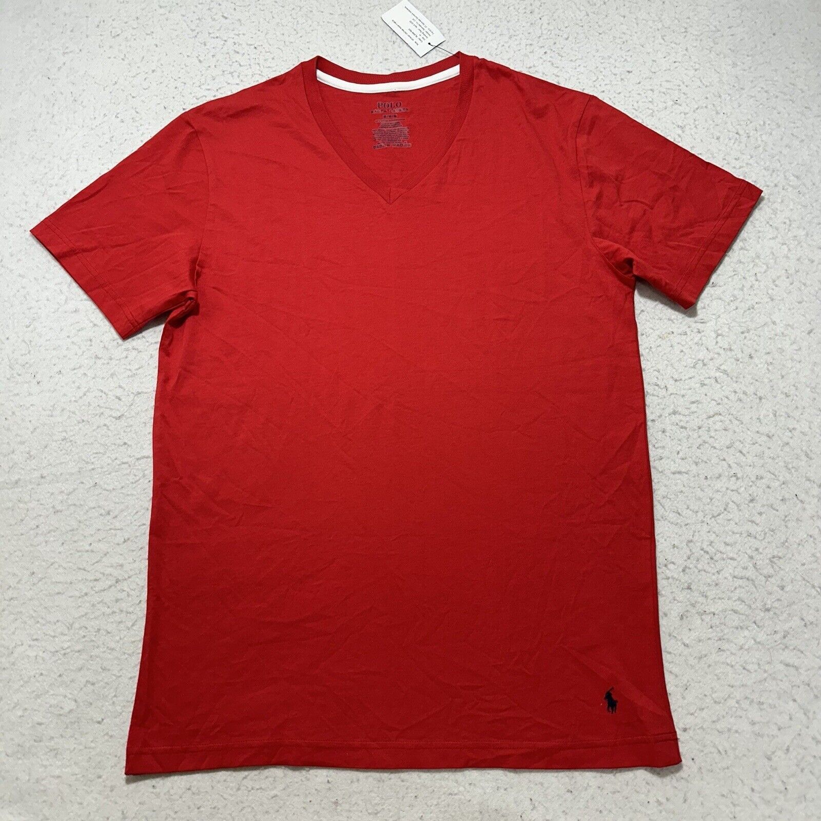 Polo Ralph Lauren Polo Ralph Lauren Medium V Neck T Shirt Red Navy Blue Pony Size US M / EU 48-50 / 2 - 1 Thumbnail