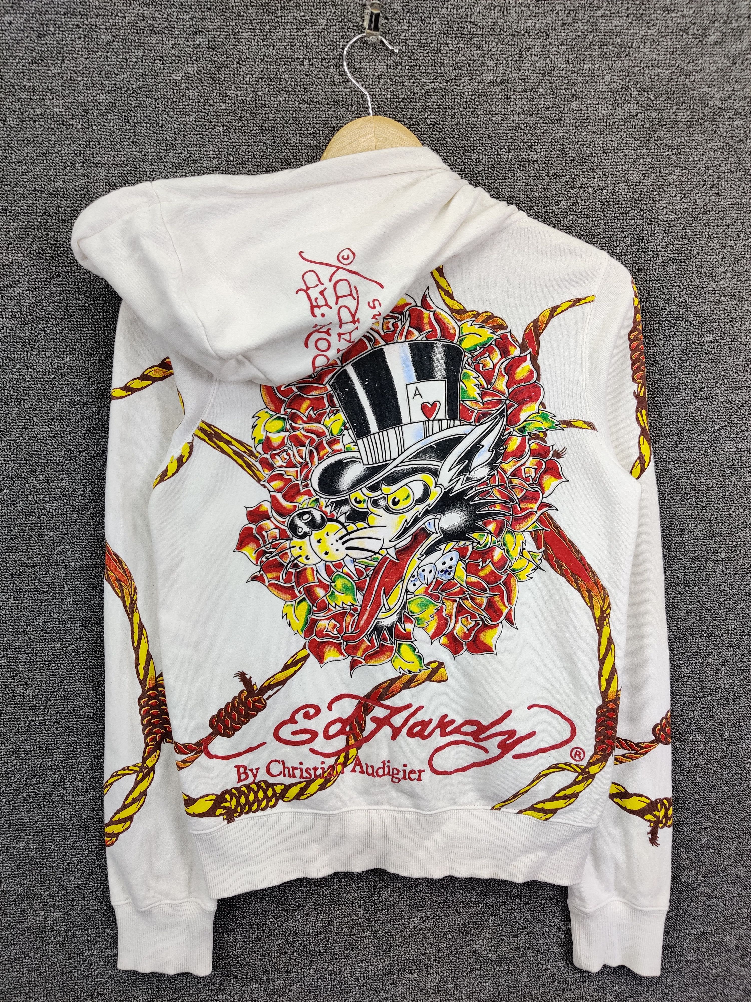 Ed Hardy Vintage Ed Hardy Christian Audigier Zipper Hoodie Size US S / EU 44-46 / 1 - 1 Thumbnail