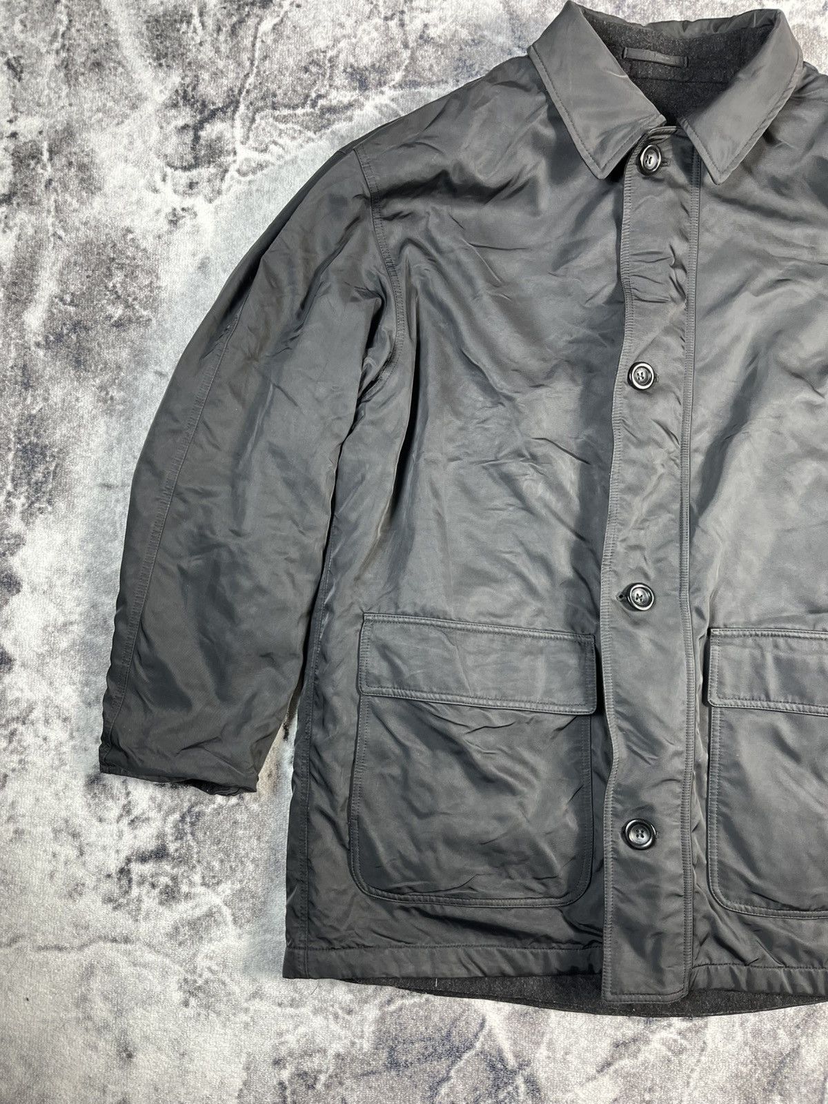 Valstar Reversible Wool Jacket Raincoat Side Italian Made Boxy Fit Size US L / EU 52-54 / 3 - 9 Thumbnail