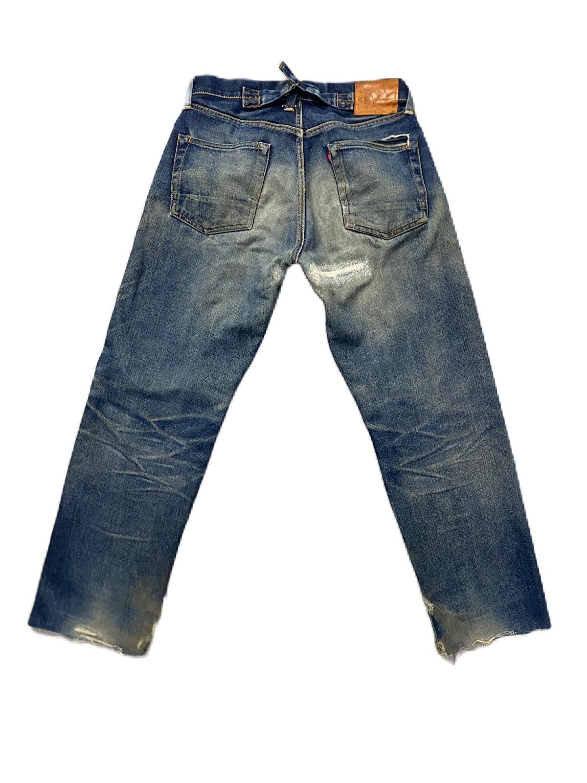 Evisu THRASHED CUSTOM VINTAGE EVISU SELVEDGE DENIM LOT 2504XX Size US 31 - 5 Thumbnail