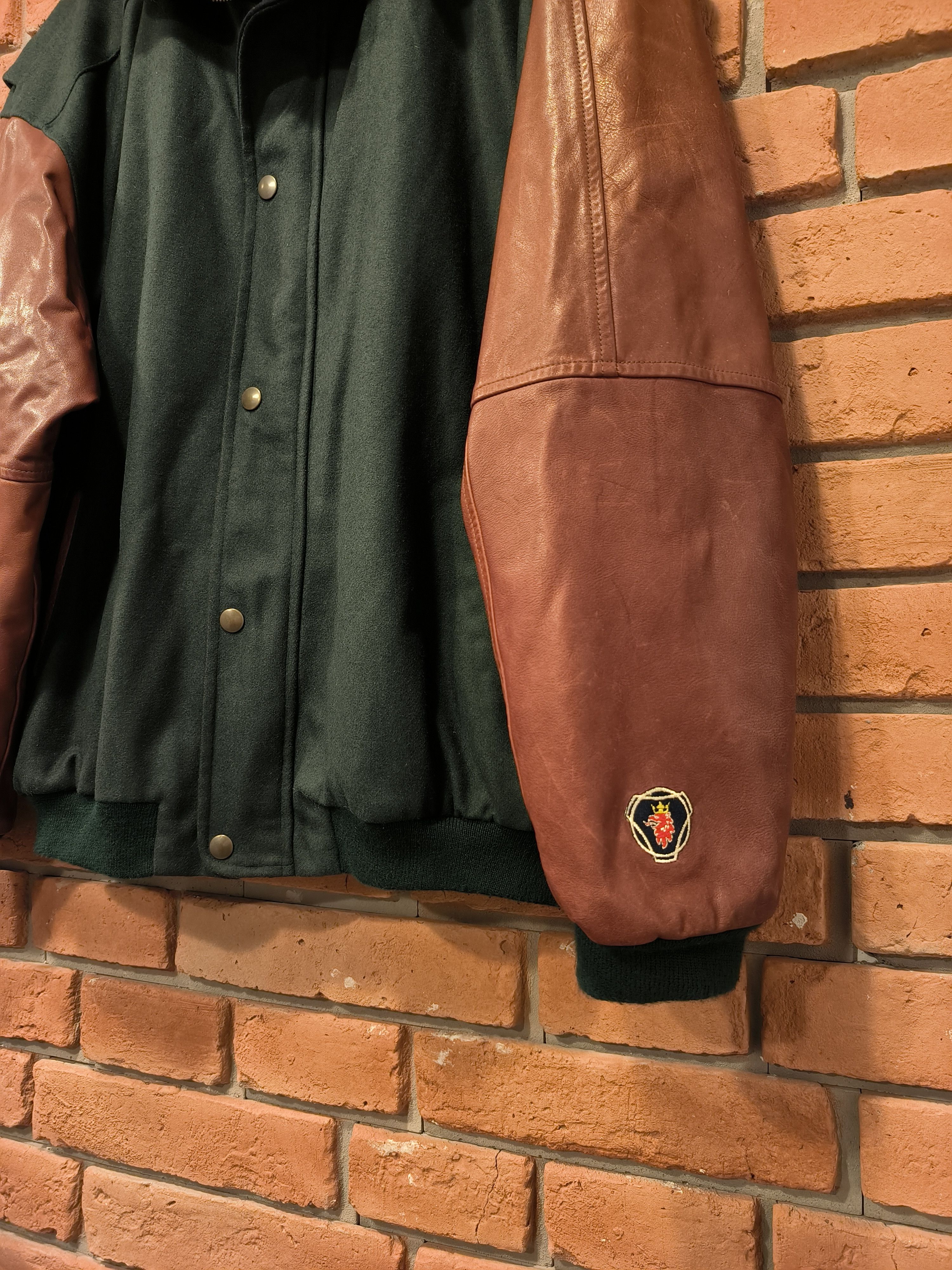 Vintage Vintage Scania Varsity Jacket Bomber Wool Green Regenta Size US XL / EU 56 / 4 - 2 Thumbnail