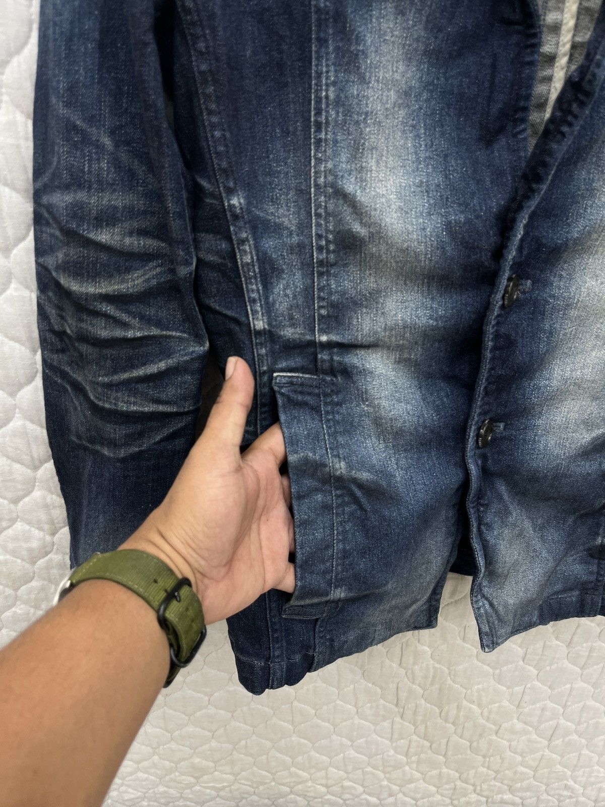 Tornado Mart 🔥🔥🔥ARCHIVE TORNADO MART ELASTIC DENIM JACKET Size S / US 4 / IT 40 - 15 Thumbnail
