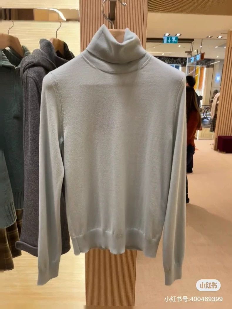 Ermenegildo Zegna Loro Piana Gray-Green Turtleneck Cashmere Sweater -dmc Size US S / EU 44-46 / 1 - 1 Thumbnail