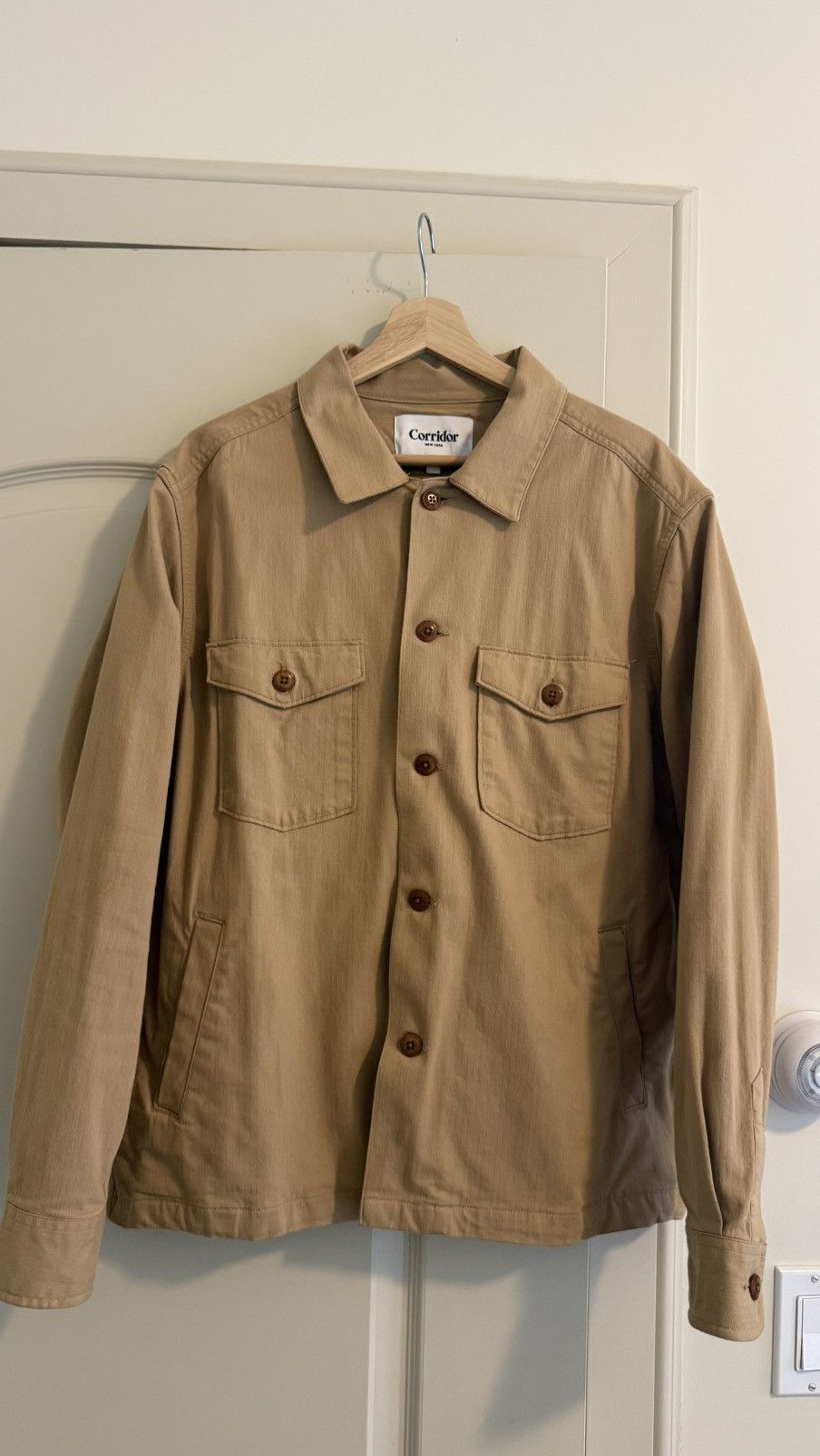 Corridor Corridor Men's Twill Military Jacket in Tan Size US L / EU 52-54 / 3 - 2 Thumbnail