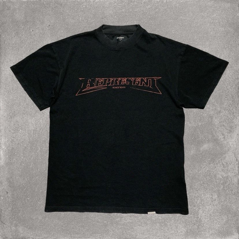 Represent XS England Graphic Vintage Black Tee