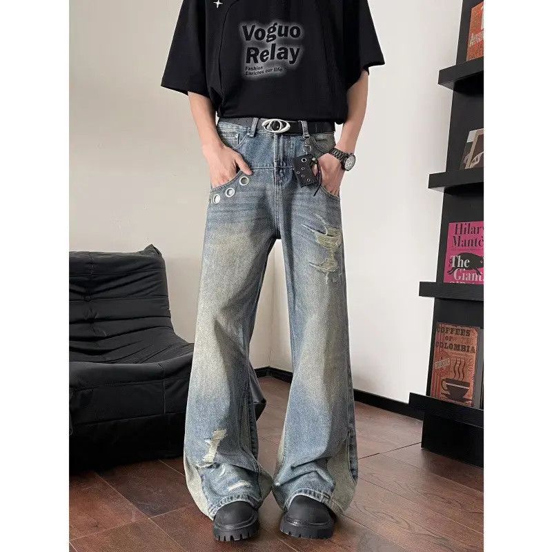 Japanese Brand × Jean Retro high street patchwork micro flared jeans Size US 32 / EU 48 - 2 Thumbnail