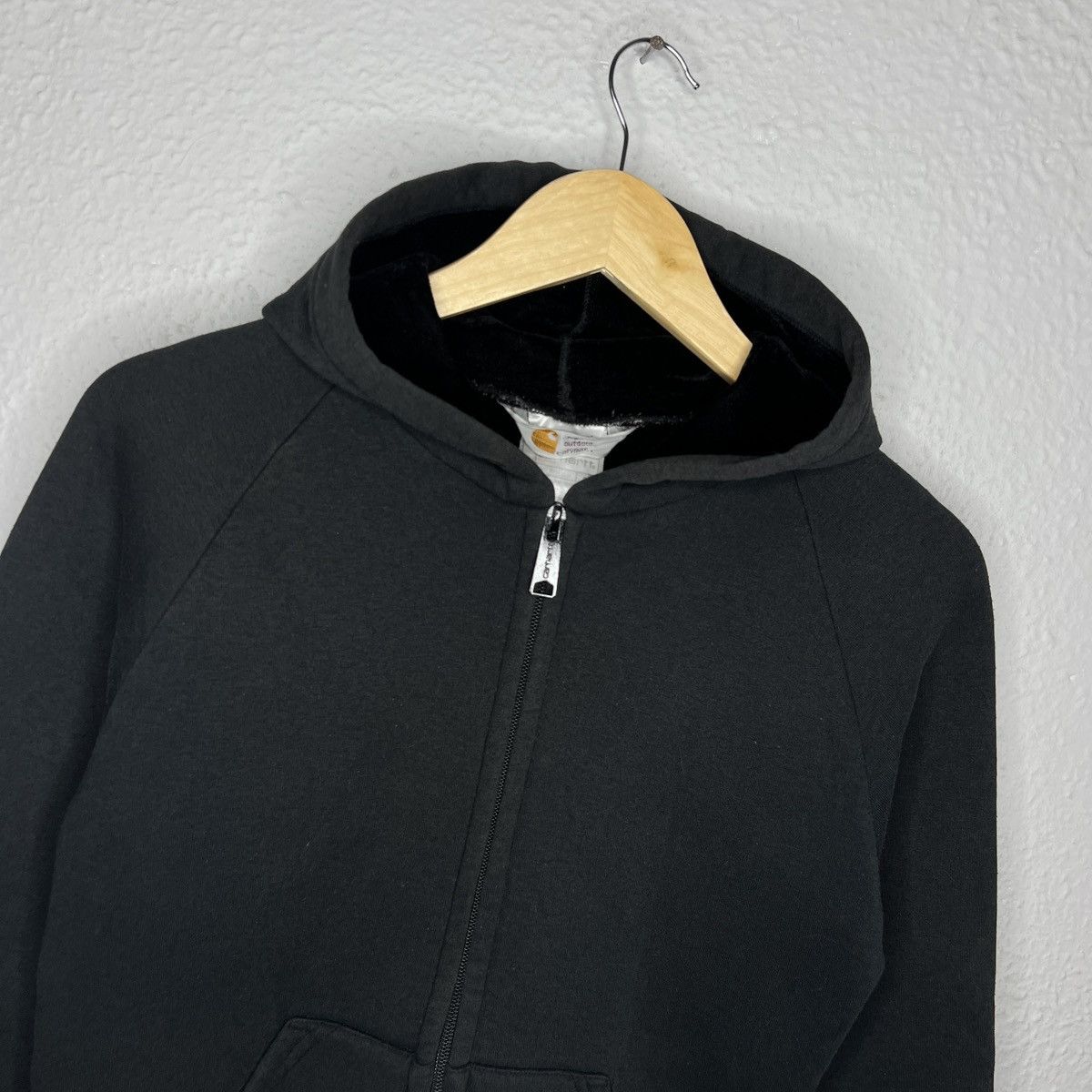 Carhartt × Vintage Vintage Carhartt WiP Jacket Hooded Hoodie Fleece Sherpa Size S / US 4 / IT 40 - 4 Thumbnail