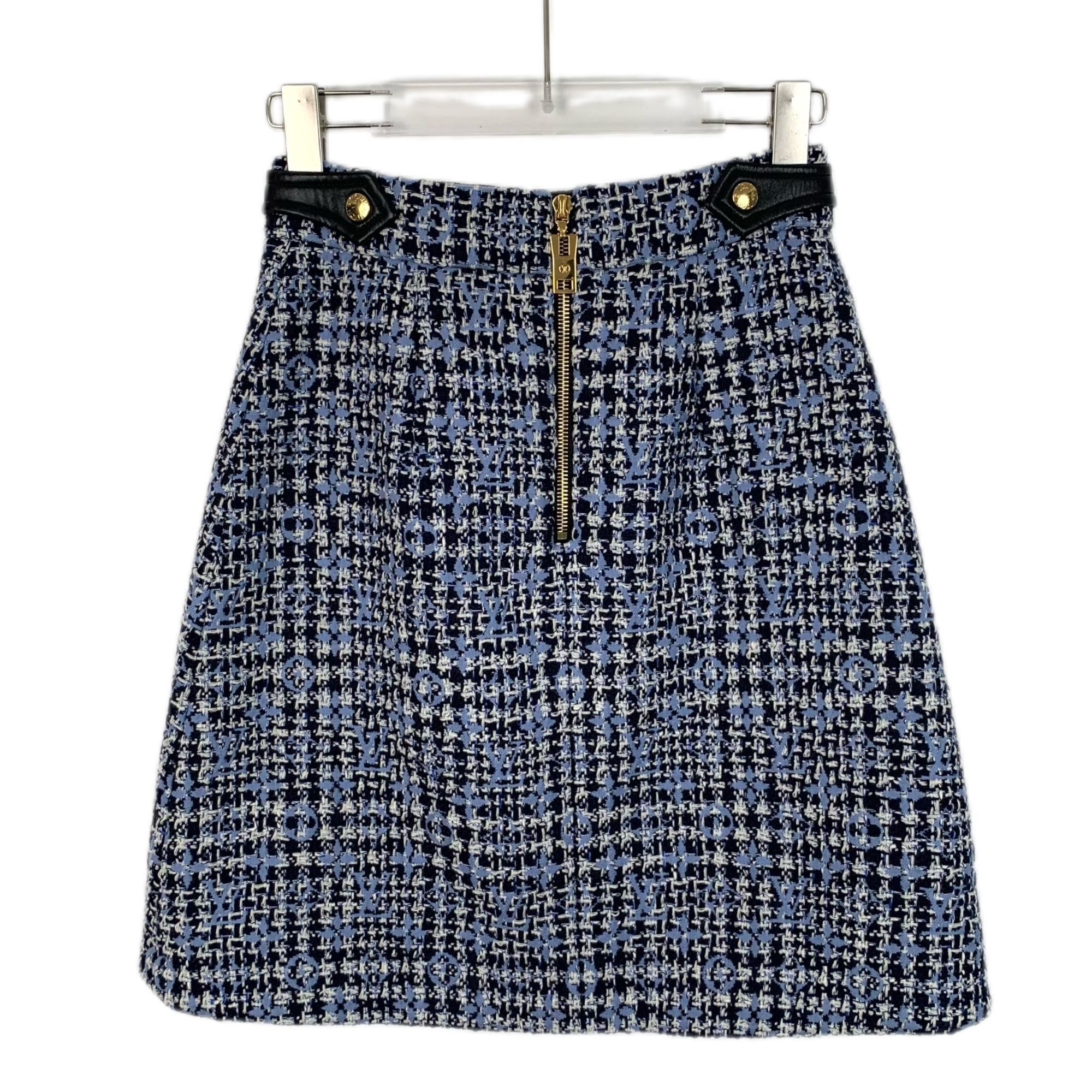 Louis Vuitton Louis Vuitton Paris Tweed A-Line Skirt With Leather Accents Size XXS / US 00 / IT 34 - 2 Thumbnail