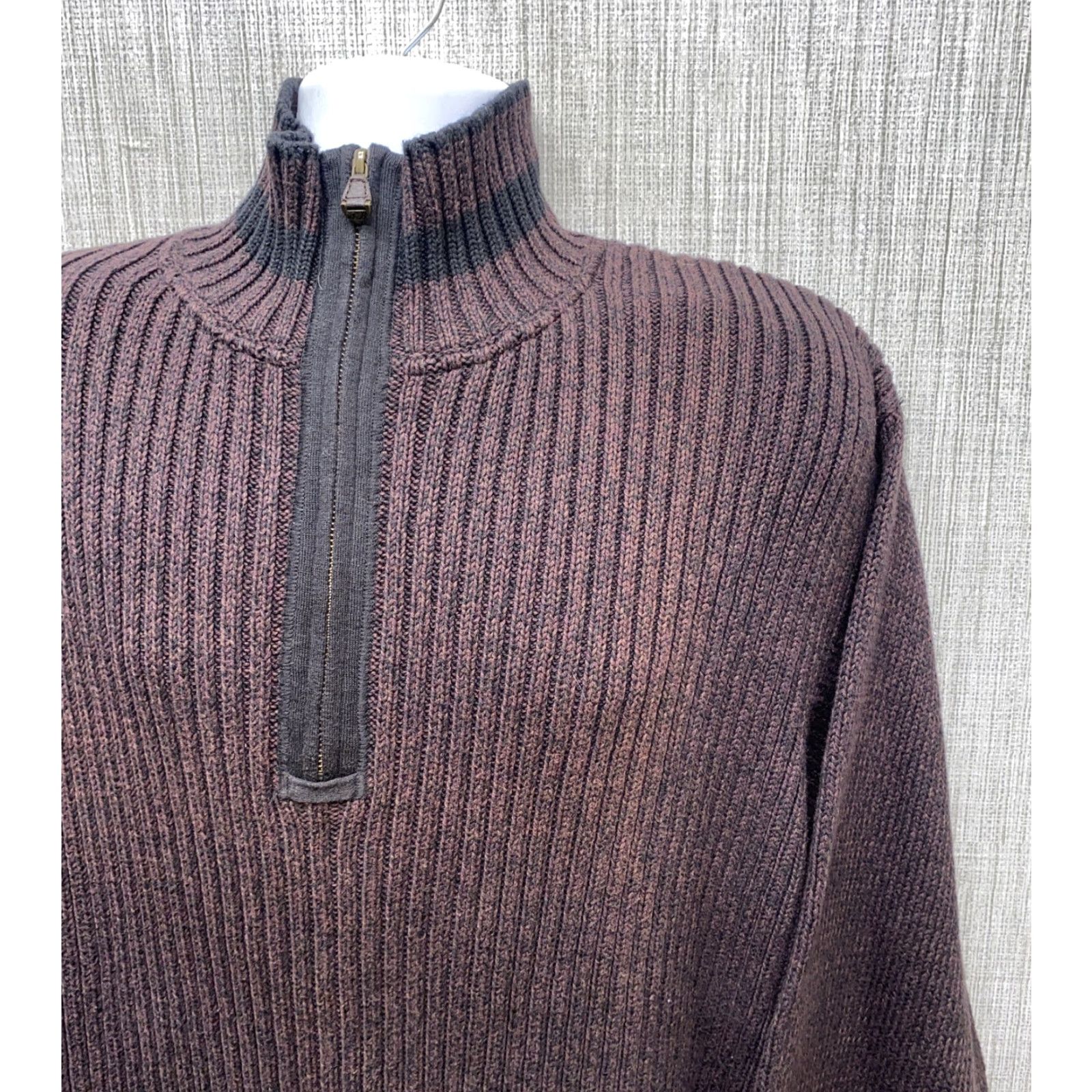 Tommy Bahama Tommy Bahama Men’s Wool Blend Pullover Sweater 1/2 Zip Brown Size Large Size US L / EU 52-54 / 3 - 2 Thumbnail