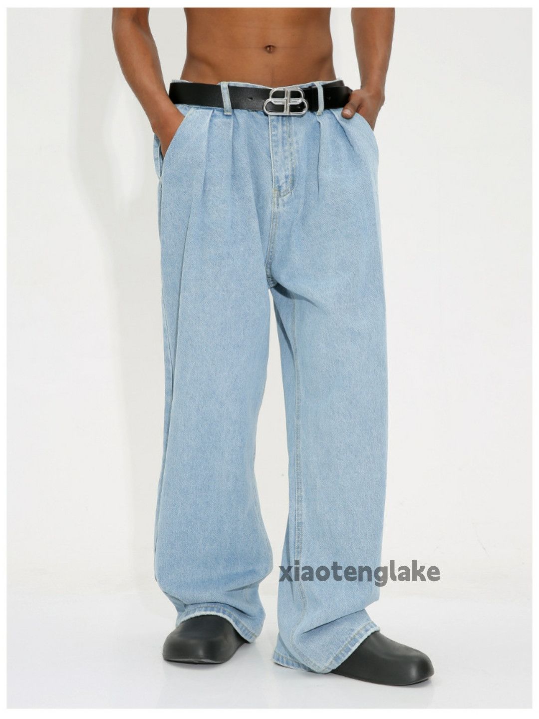 Designer × Japanese Brand × Vintage washed faded cleanfit yuppie y2k loose baggy jeans Size US 32 / EU 48 - 5 Thumbnail