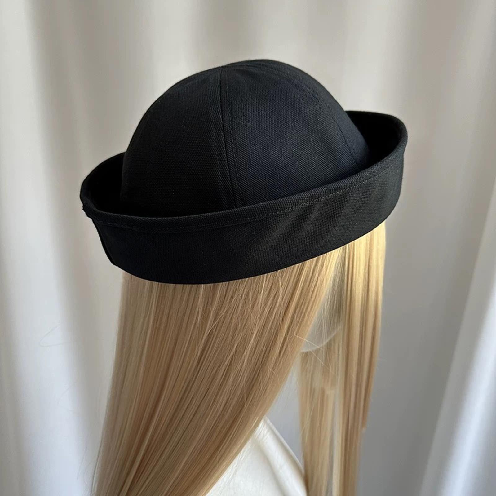 Japanese Brand Retro Black Beret Sailor Cap – Y2K French Girl Aesthetic Size ONE SIZE - 5 Thumbnail