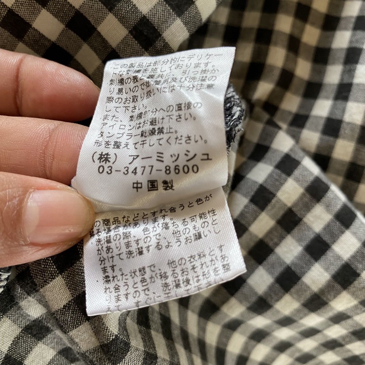 Japanese Brand ALGONQUINS Y2K Punk Black White Gingham Short Sleeve Shirt Size S / US 4 / IT 40 - 24 Thumbnail