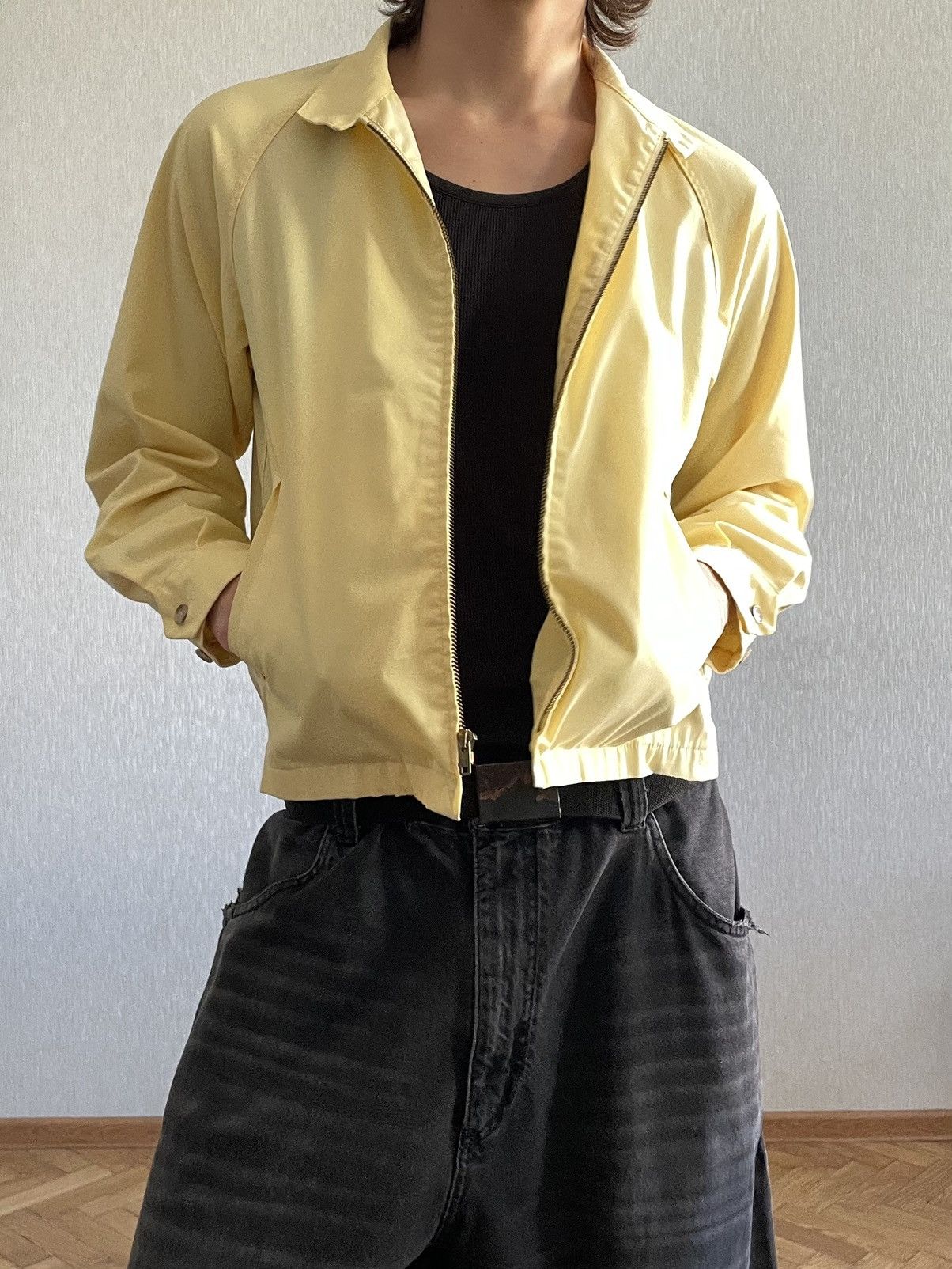 London Fog 1960s London Fog on Talon Zipper: Vintage Pastel Yellow Jack Size US M / EU 48-50 / 2 - 18 Thumbnail