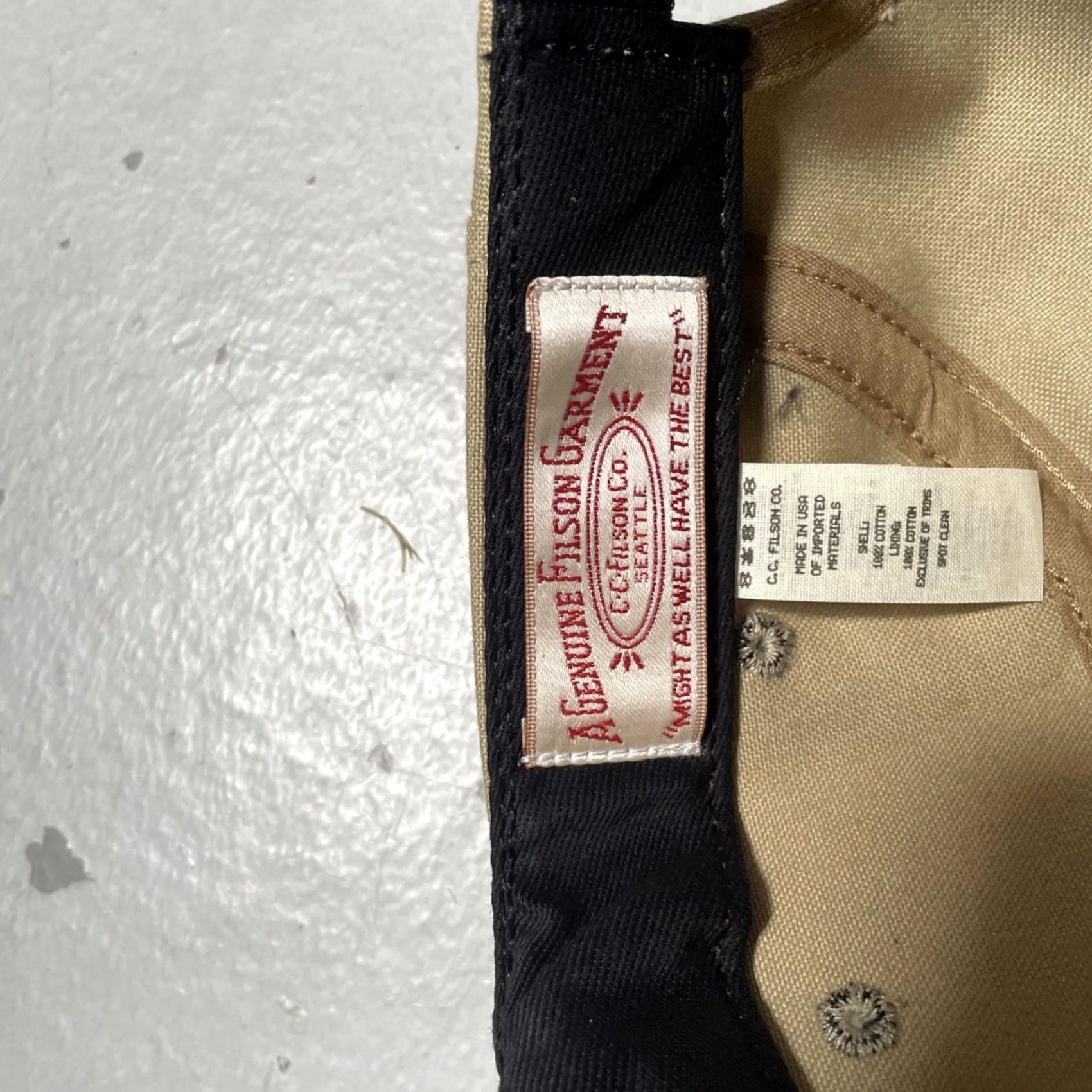 Filson VINTAGE Filson Hat Cap One Size NWOT Canvas Wide Long Brim Made In USA Size ONE SIZE - 7 Thumbnail