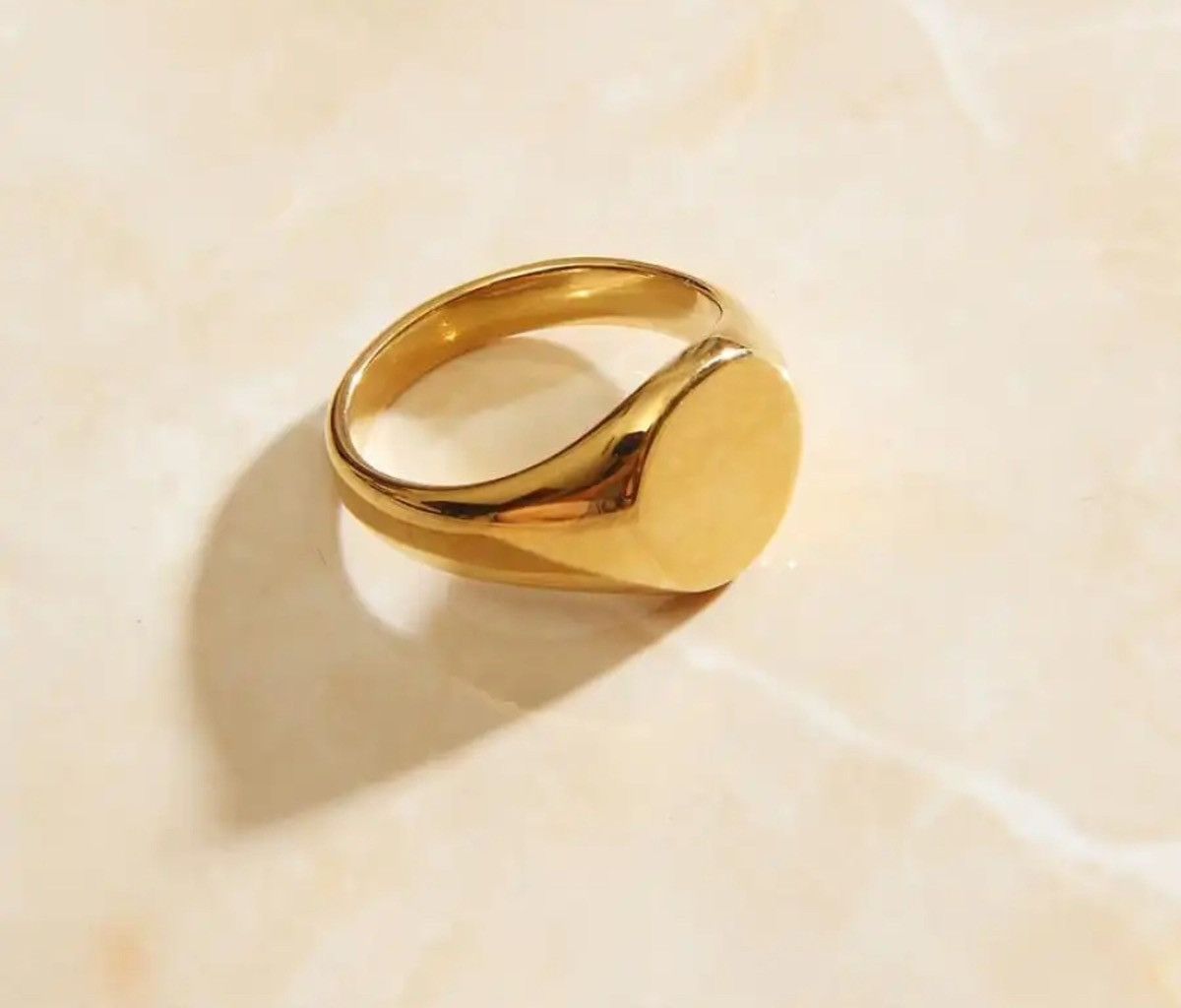 Jewelry Enamel Blank Pattern Gold Rings Size ONE SIZE - 1 Thumbnail
