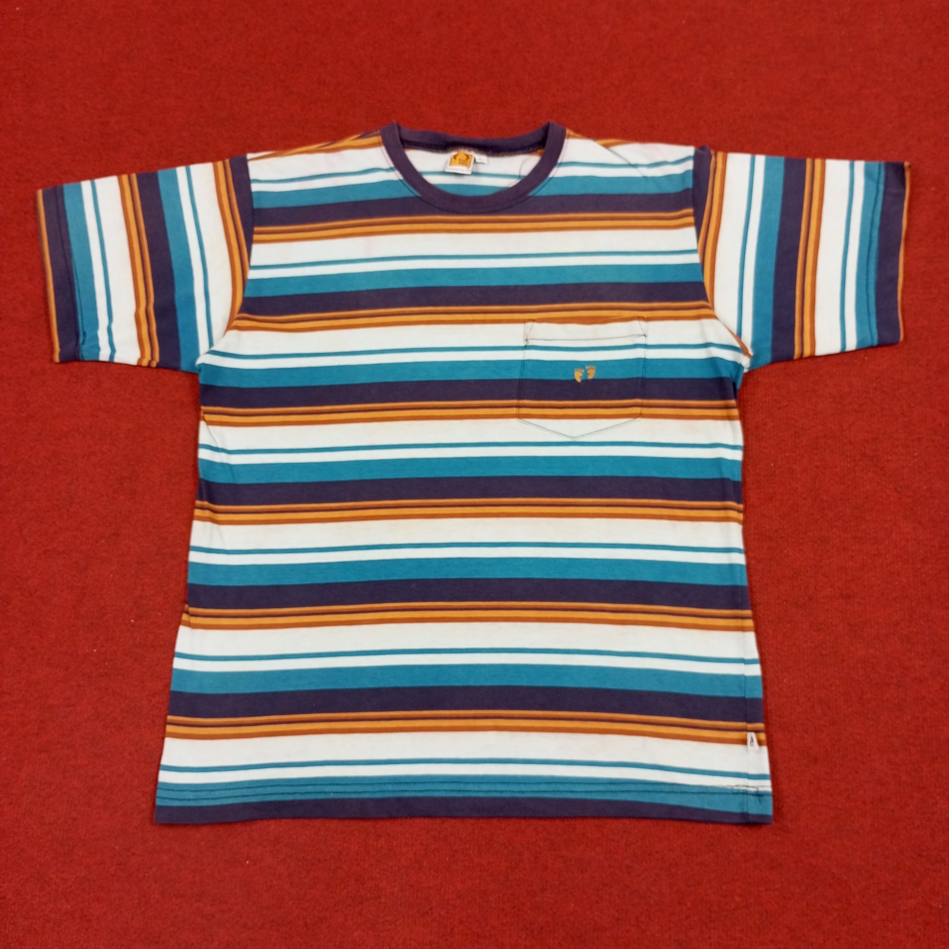 Hang Ten × Vintage Hang Ten Pocket Stripes Design Tshirt Size US L / EU 52-54 / 3 - 1 Thumbnail