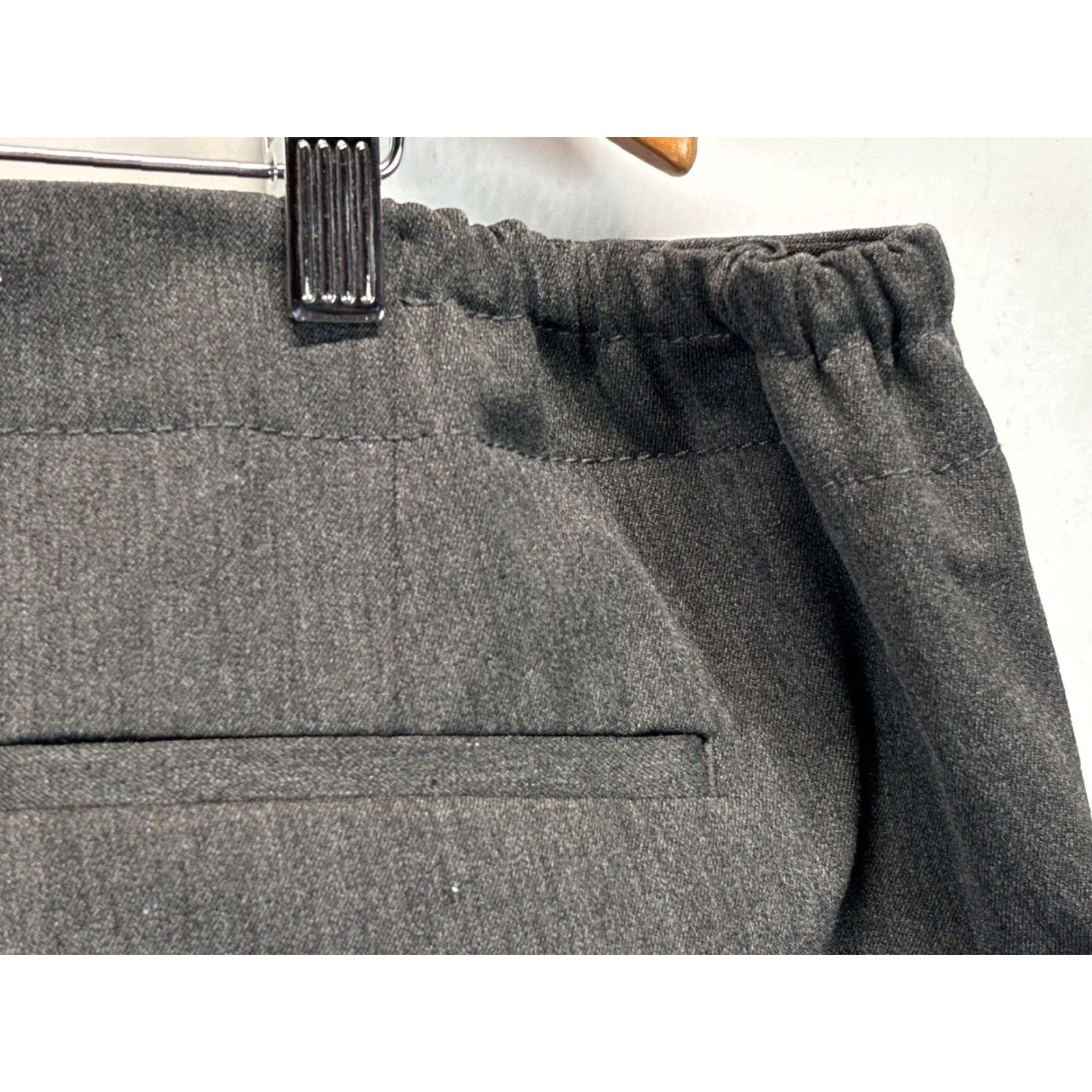 Talbots TALBOTS Dress Pants Women 22W Plus Flat Front Stretch Grey Polyester Blend Classic Career Capsule Dress Pants Womens Size 40" / US 18 - 5 Thumbnail